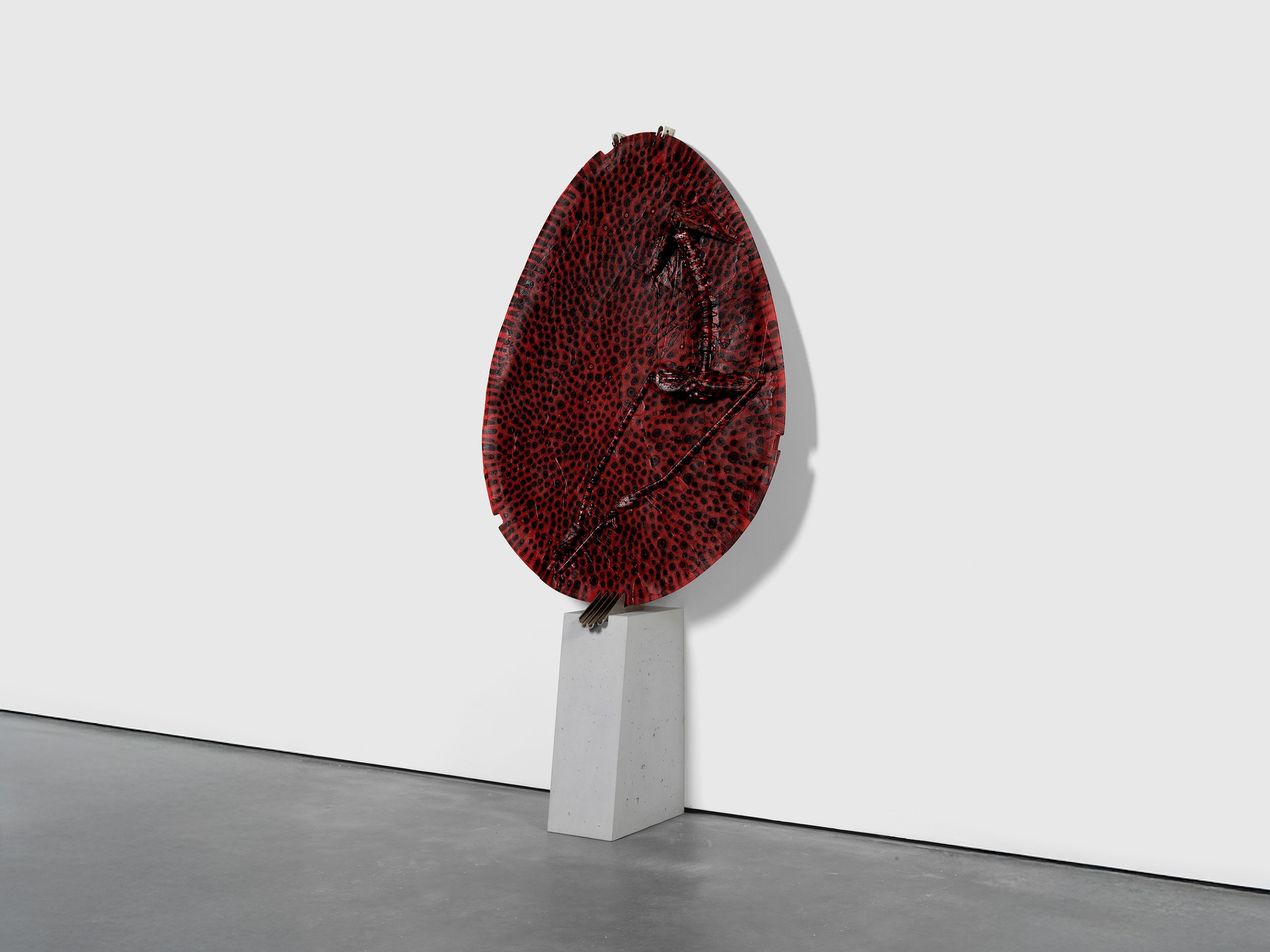 A sculpture by Andra Ursuta, titled Private Dancer (Red Snow), dated 2025.