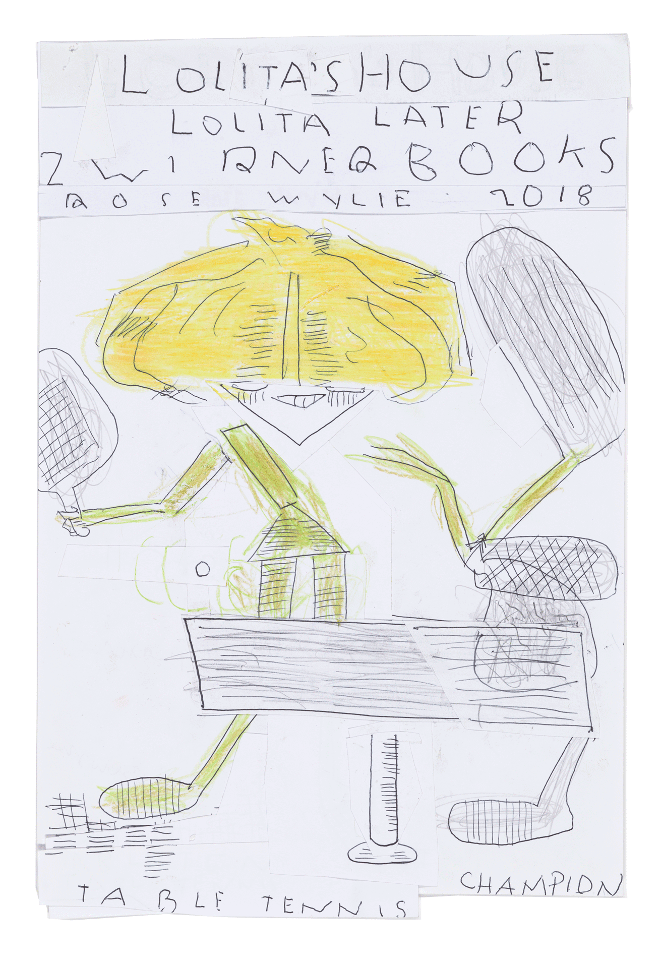 A painting by Rose Wylie, titled Lolita, Later, dated 2018.