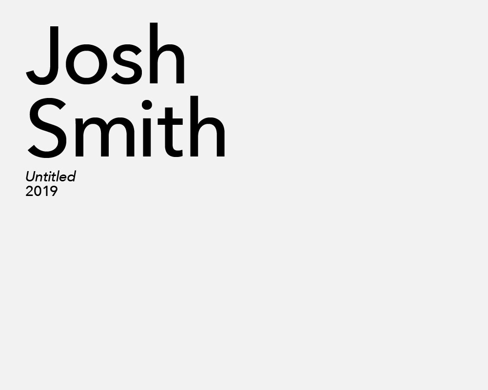 A graphic title card for artist Josh Smith