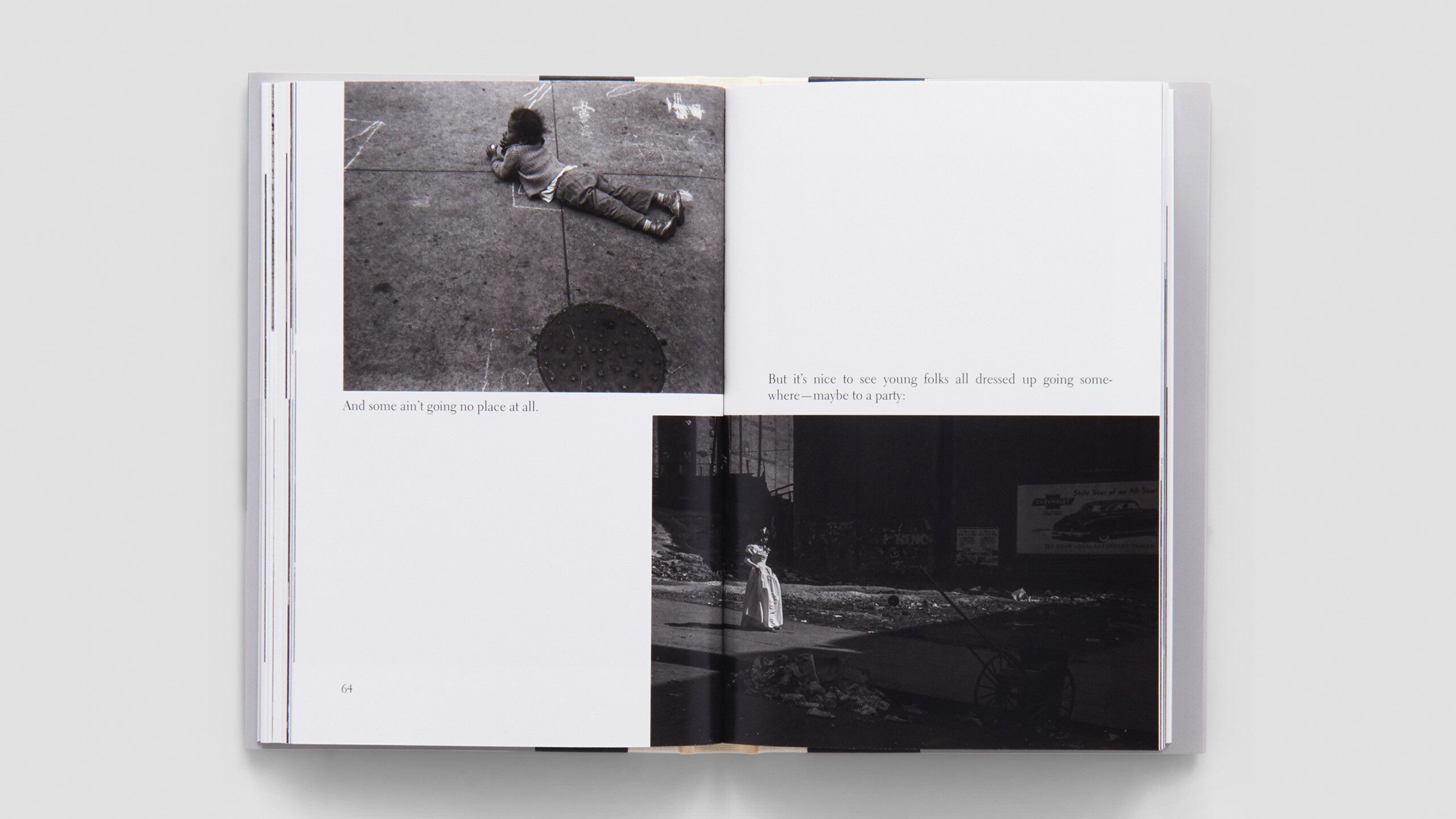A spread from a book, titled The Sweet Flypaper of Life.