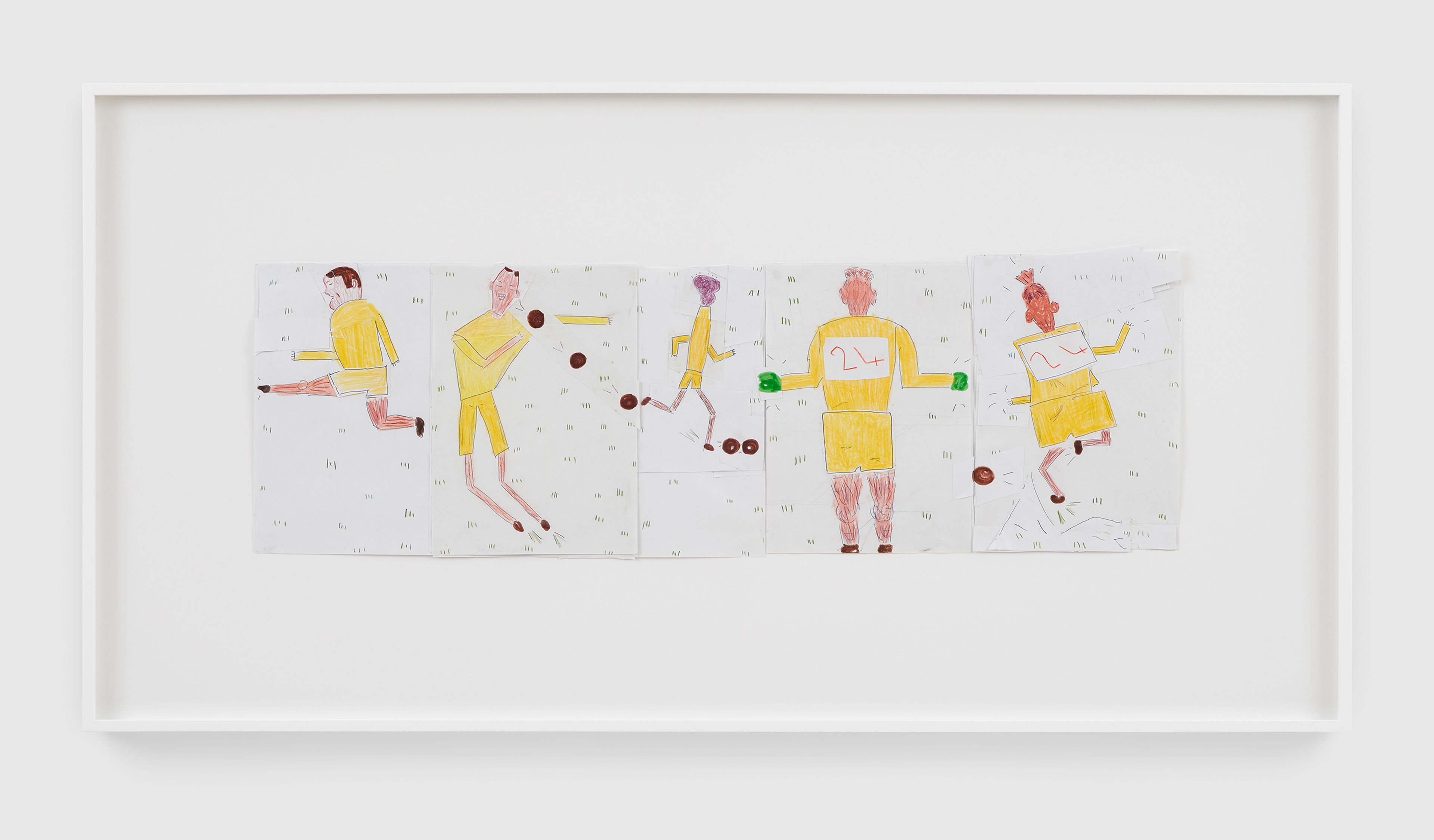 A work on paper by Rose Wylie, titled Yellow Strip, dated 2006.