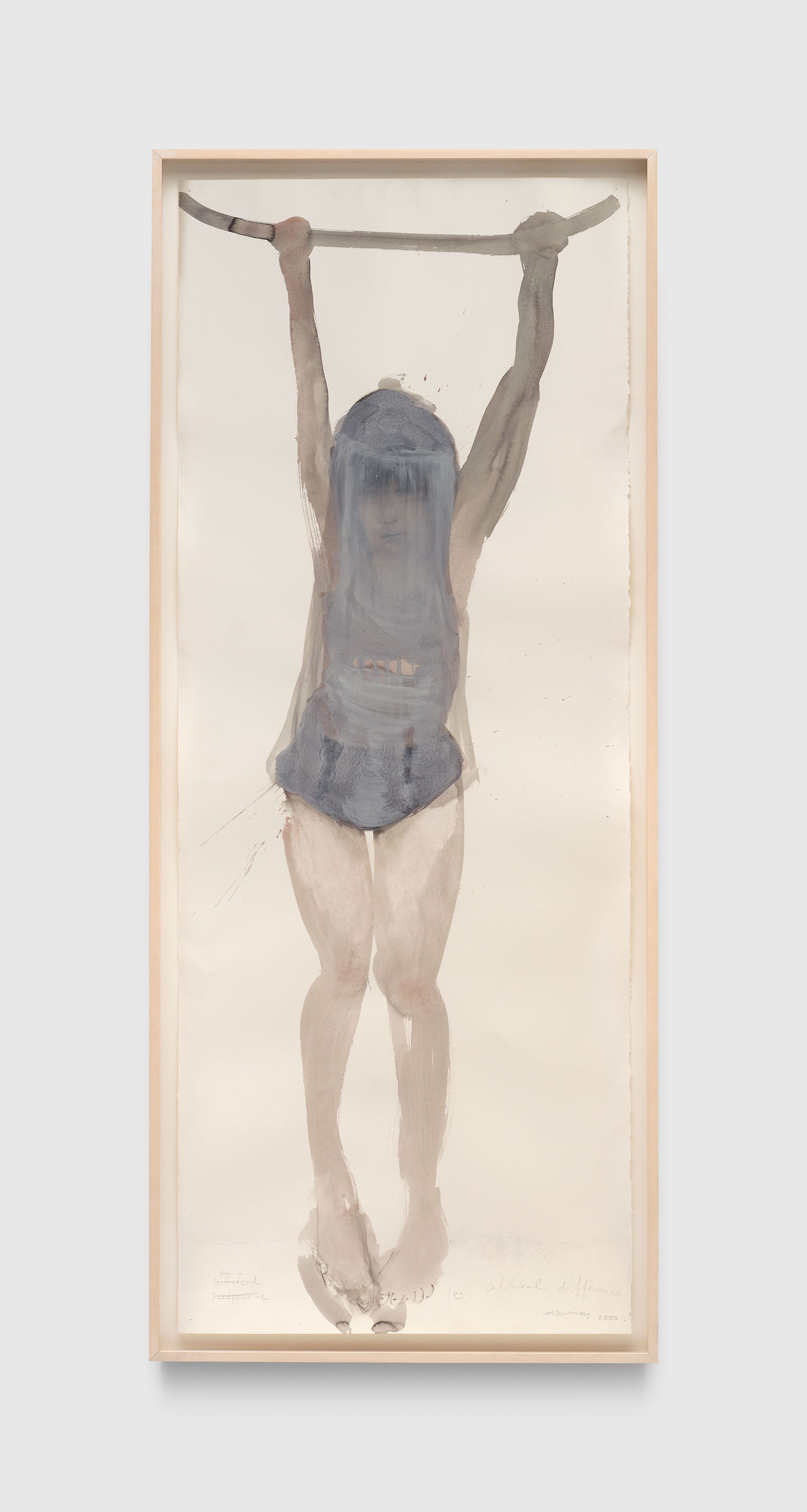 A work on paper by Marlene Dumas, titled Cultural Difference, dated 2000.