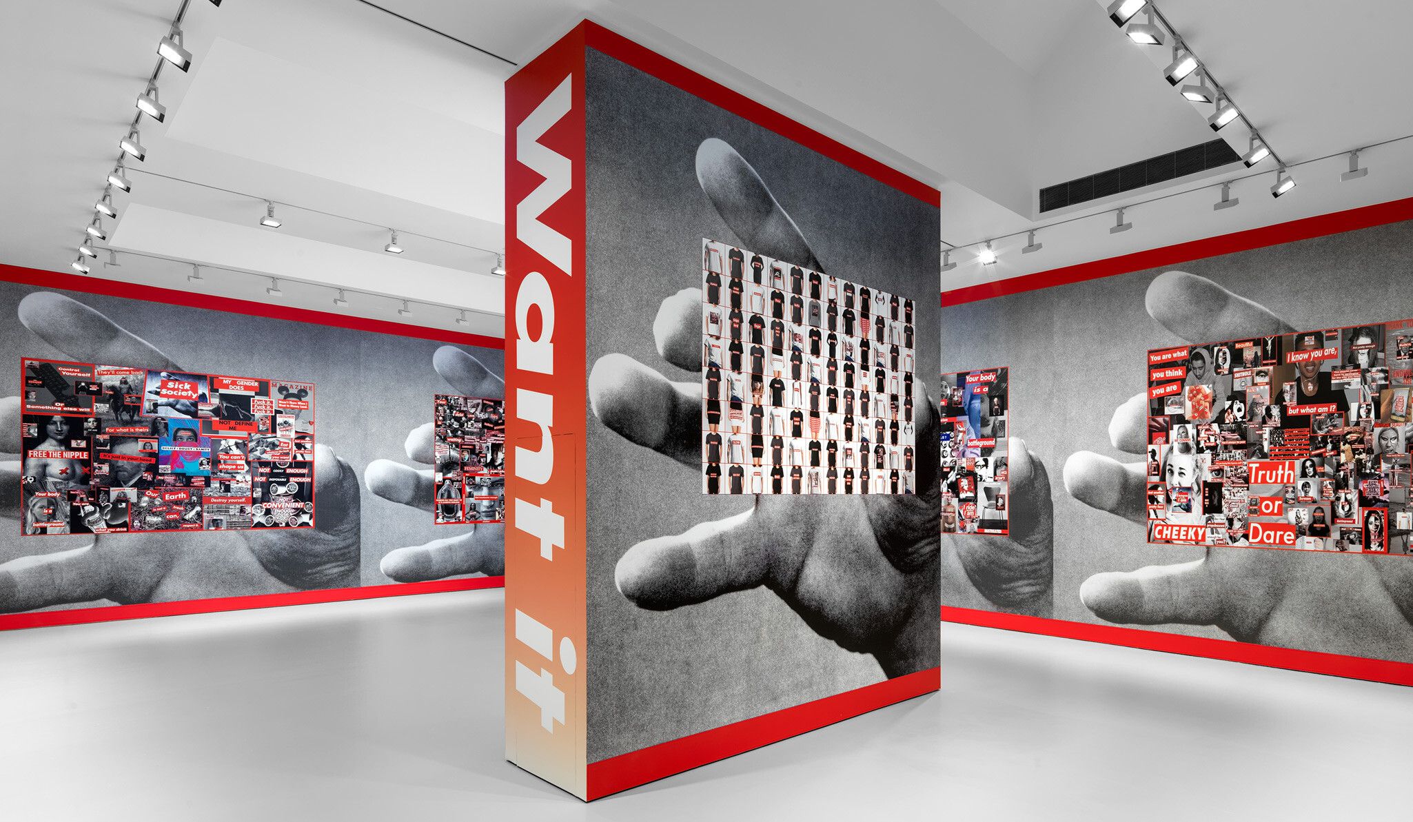 An image of an Installation view, titled Barbara Kruger, David Zwirner, New York, dated 2022