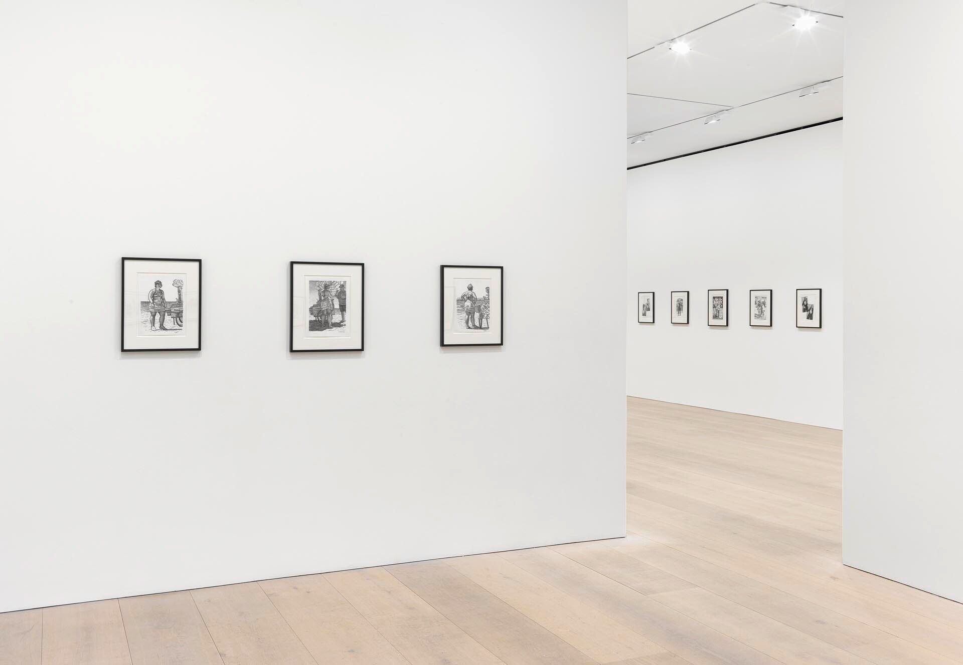 An installation view of the exhibition R. Crumb: Art & Beauty, at David Zwirner London, dated 2016.