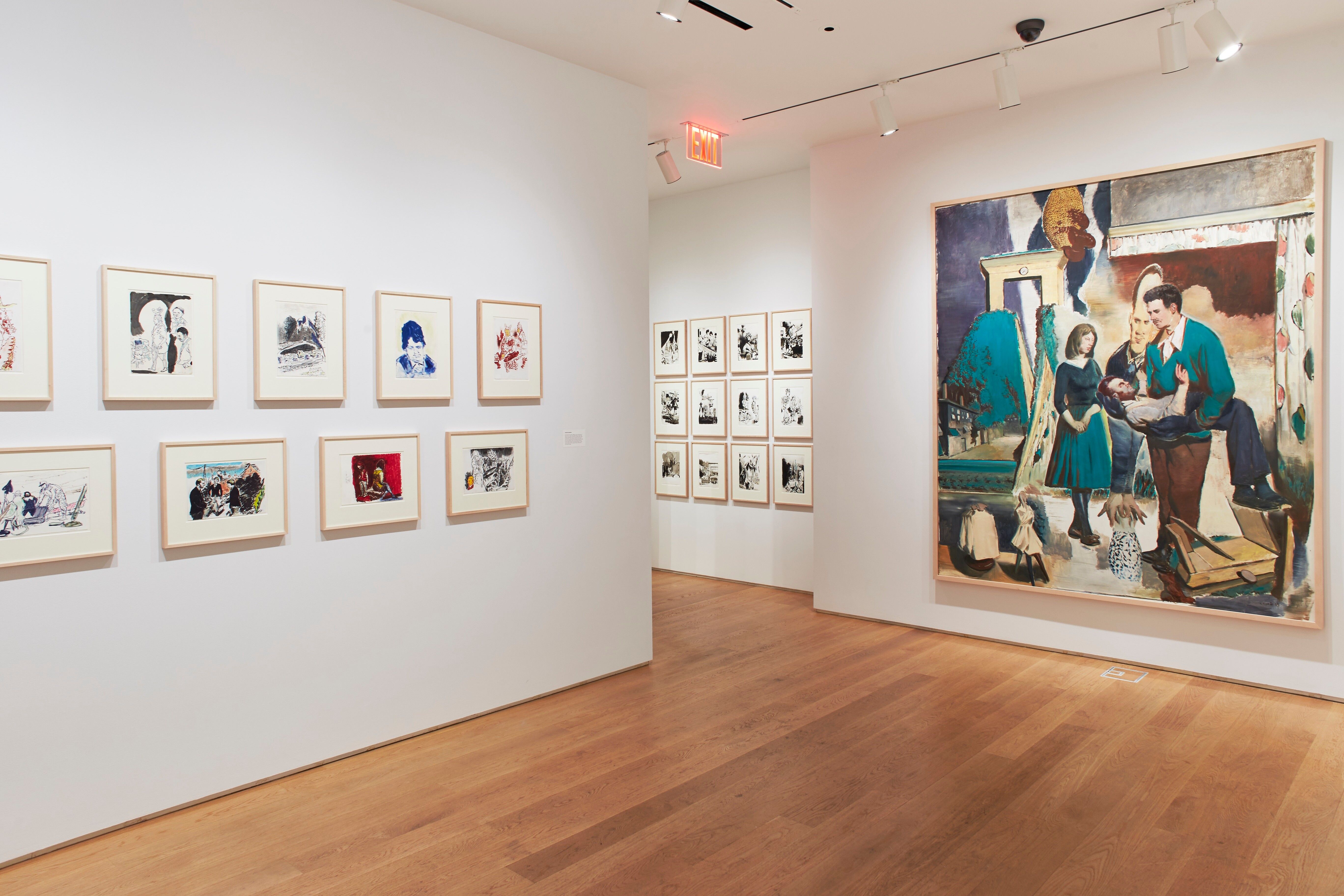 Install view, Neo Rauch: Aus dem Boden/From the Floor, The Drawing Center, New York, 2019