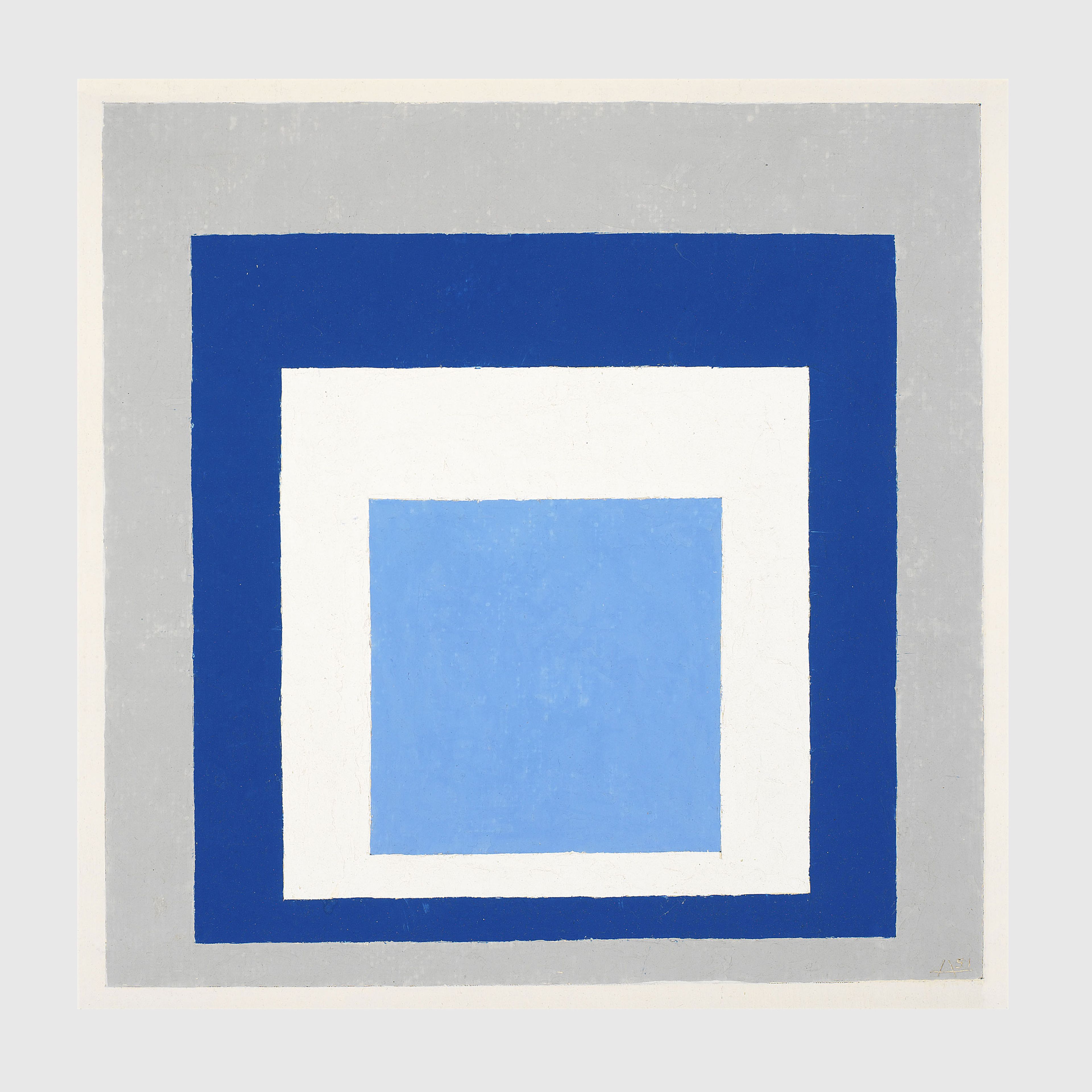 A painting by Josef Albers, titled Homage to the Square, dated 1951.