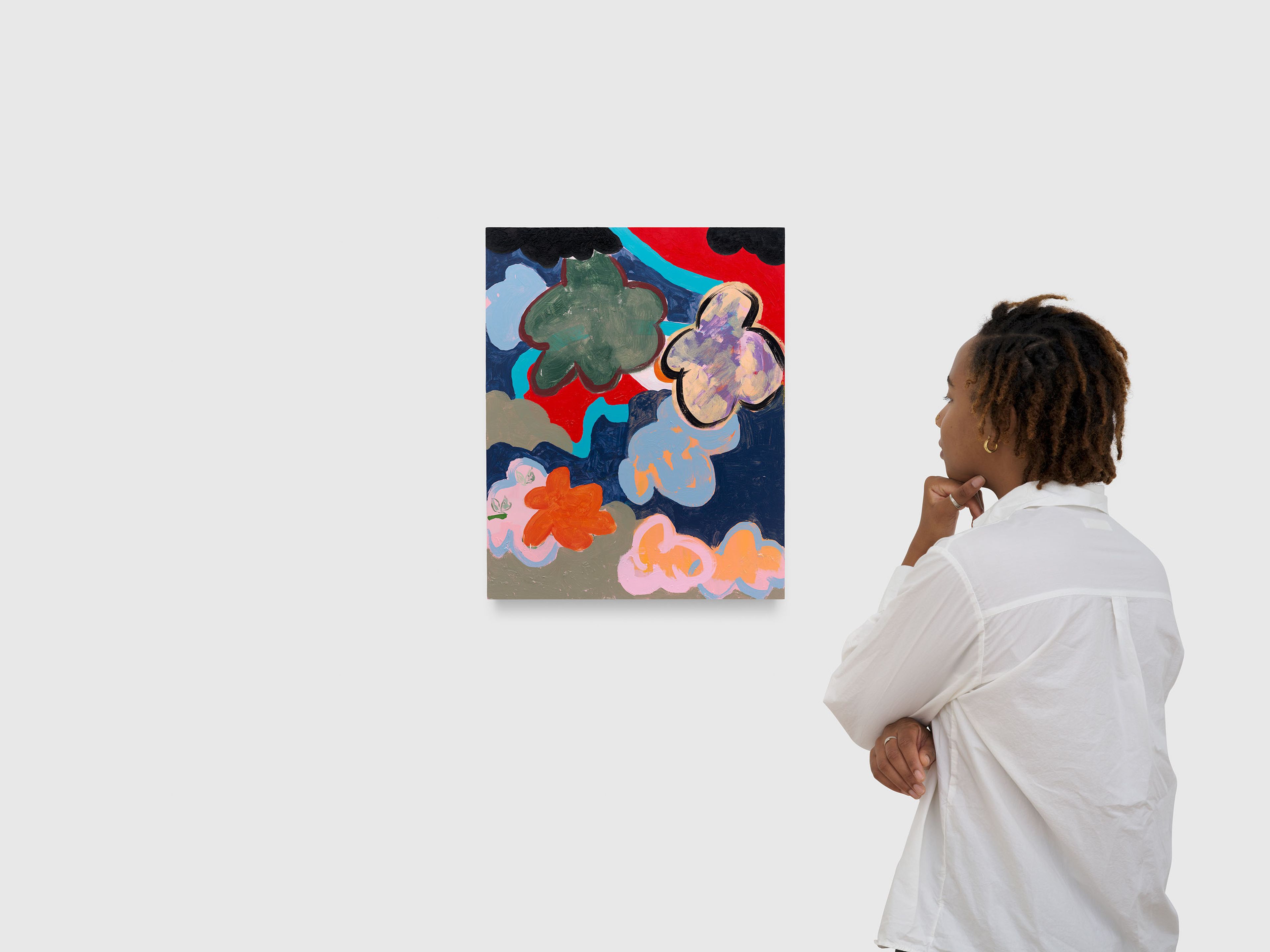 A painting by EJ Hill, titled Can I Stay?, dated 2025.