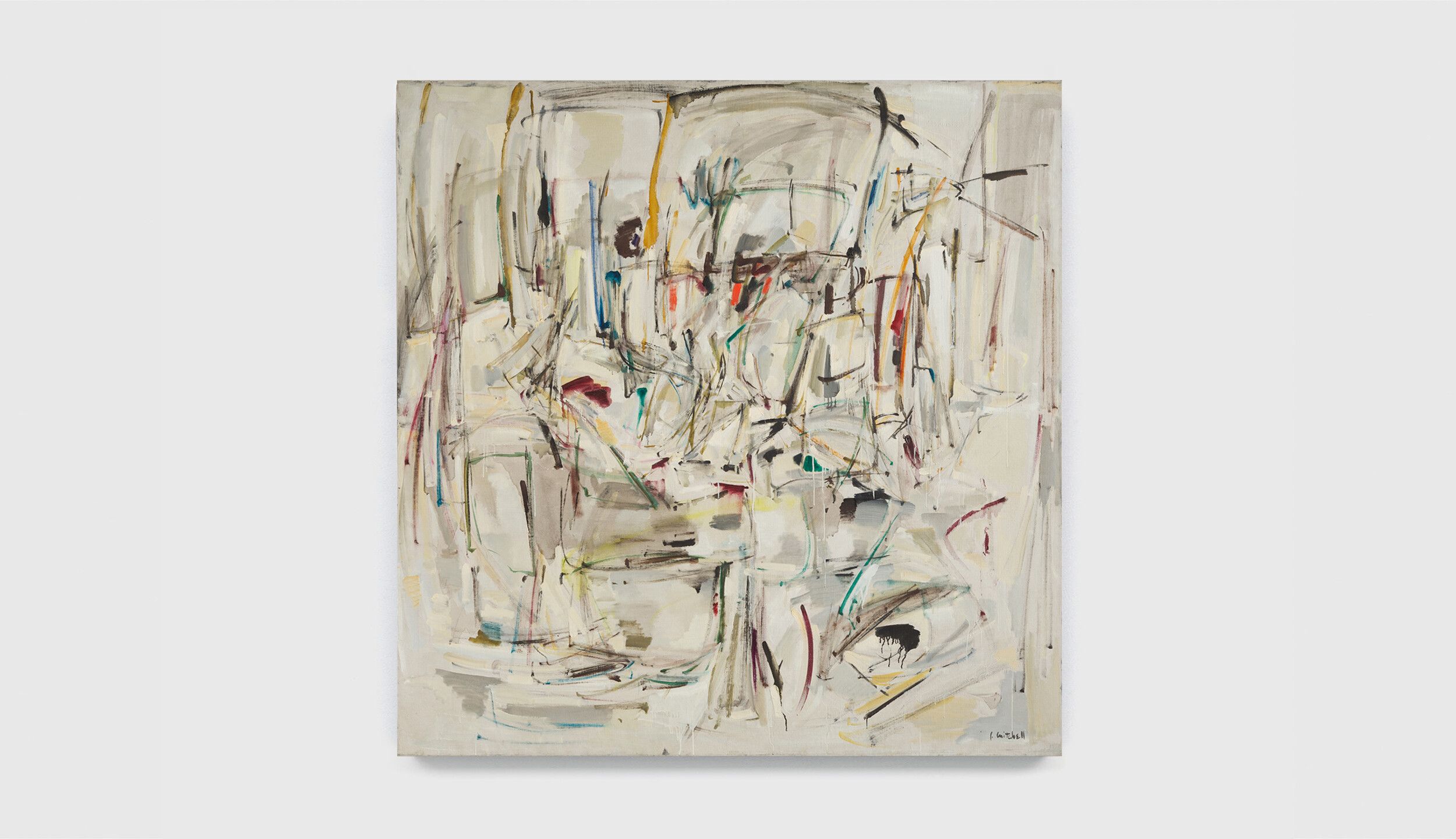 A painting by Joan Mitchell, titled No. 5, dated 1953.