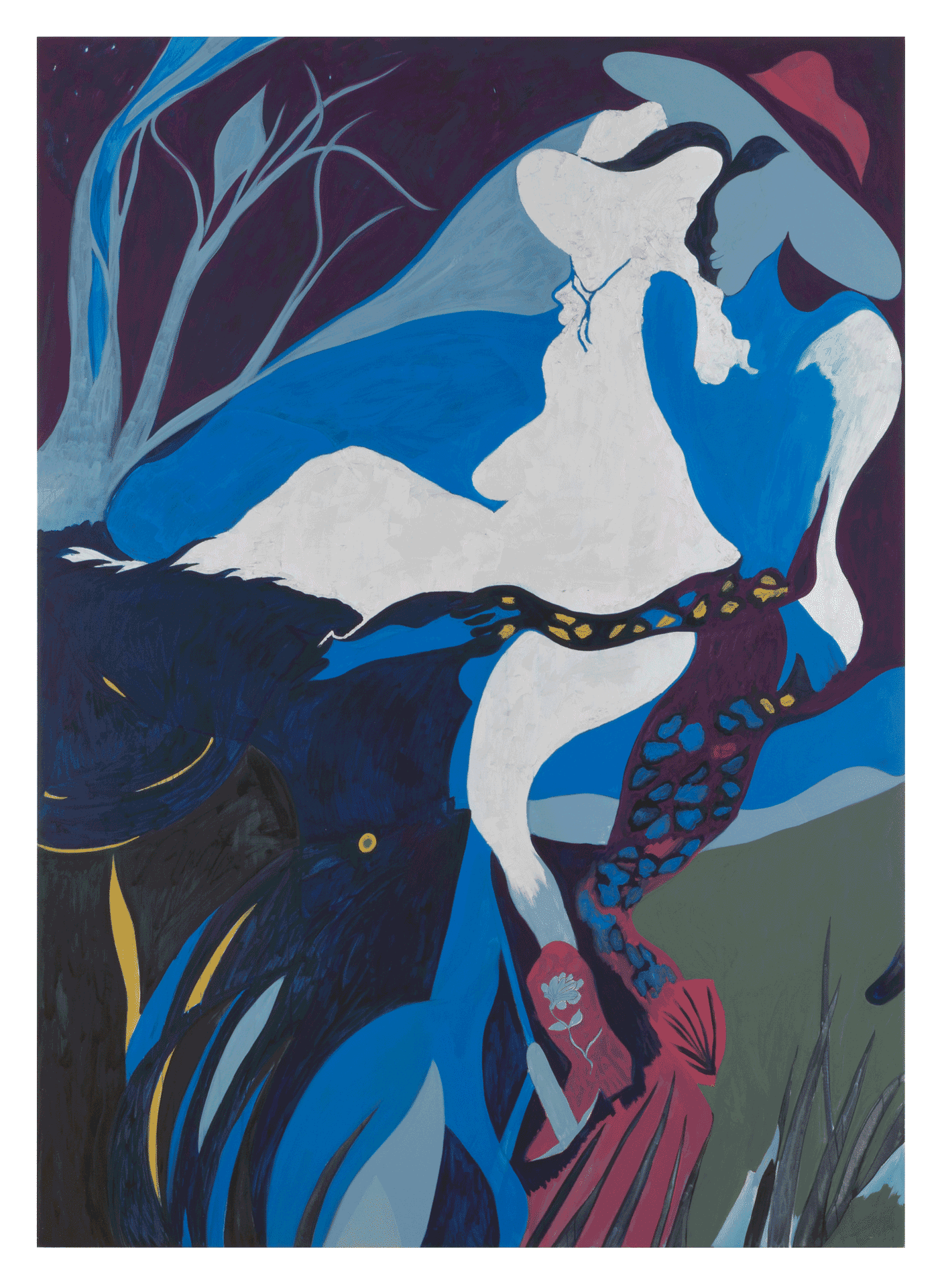 A painting by Chris Ofili, titled Christmas Eve (flight), dated 2005 to 2007.