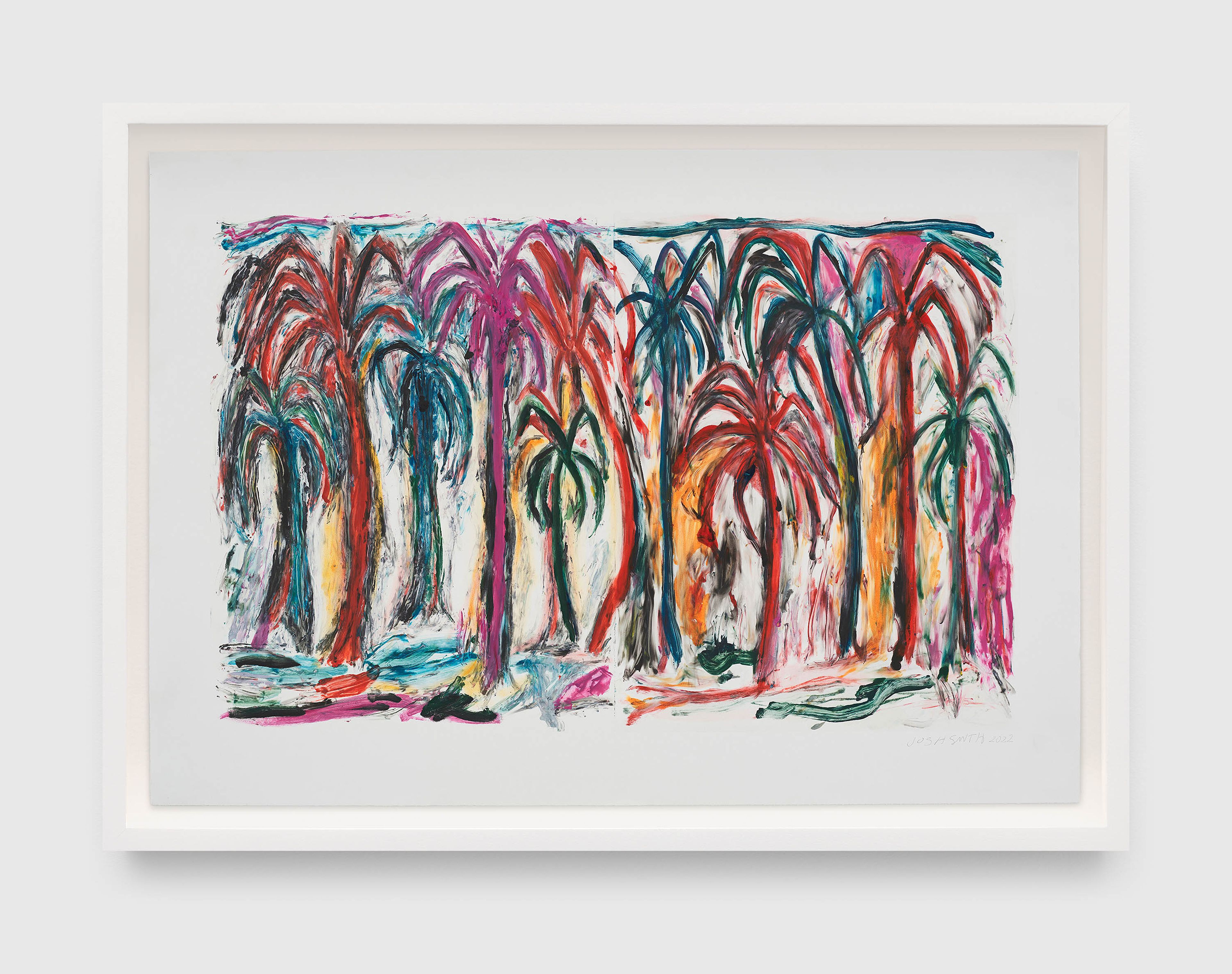 An untitled print by Josh Smith, dated 2022.