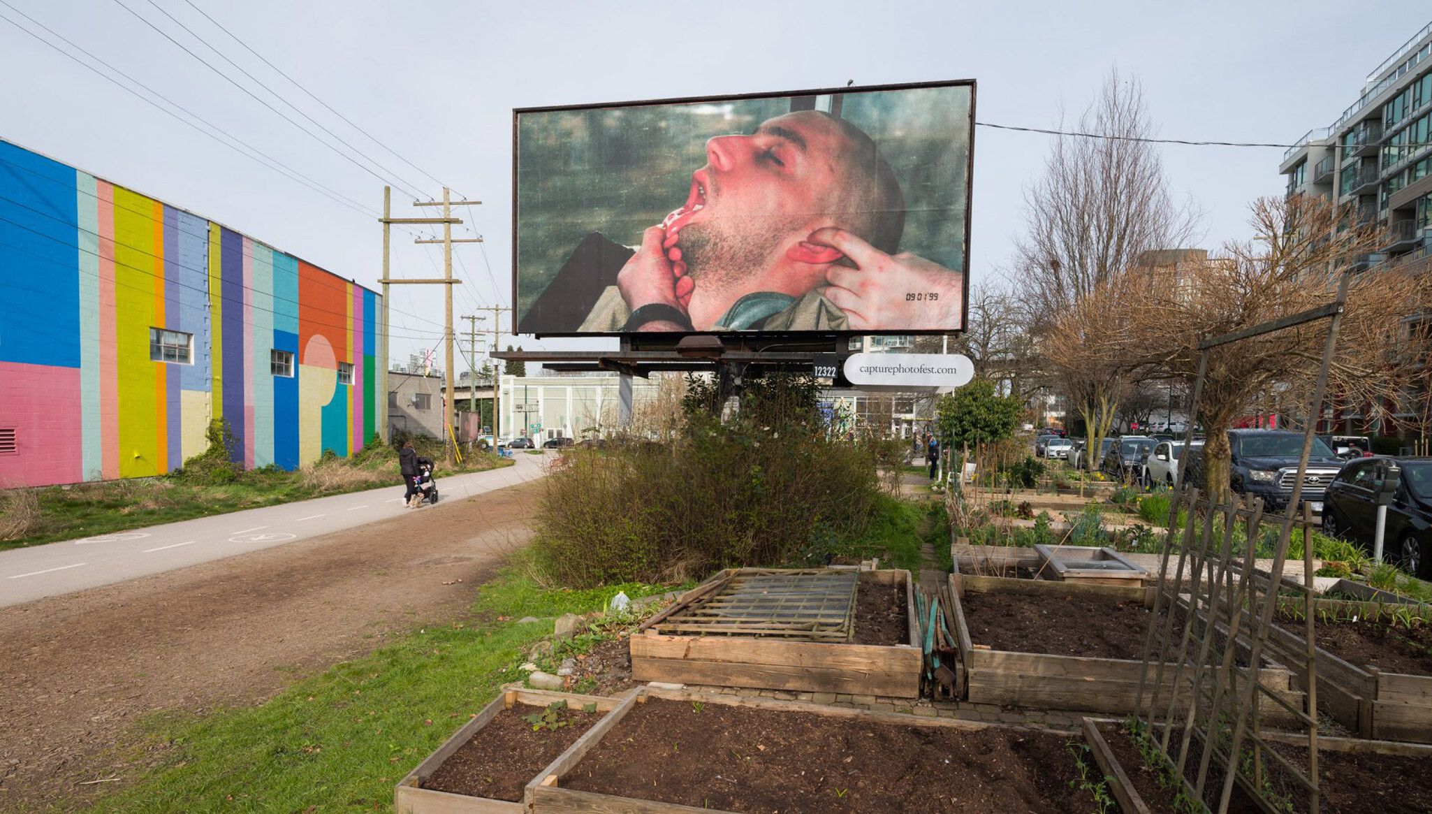 An Installation view of Steven Shearer’s called Untitled dated 2020, on view in Capture Photography Festival, Vancouver, dated 2021. Photo by Dennis Ha