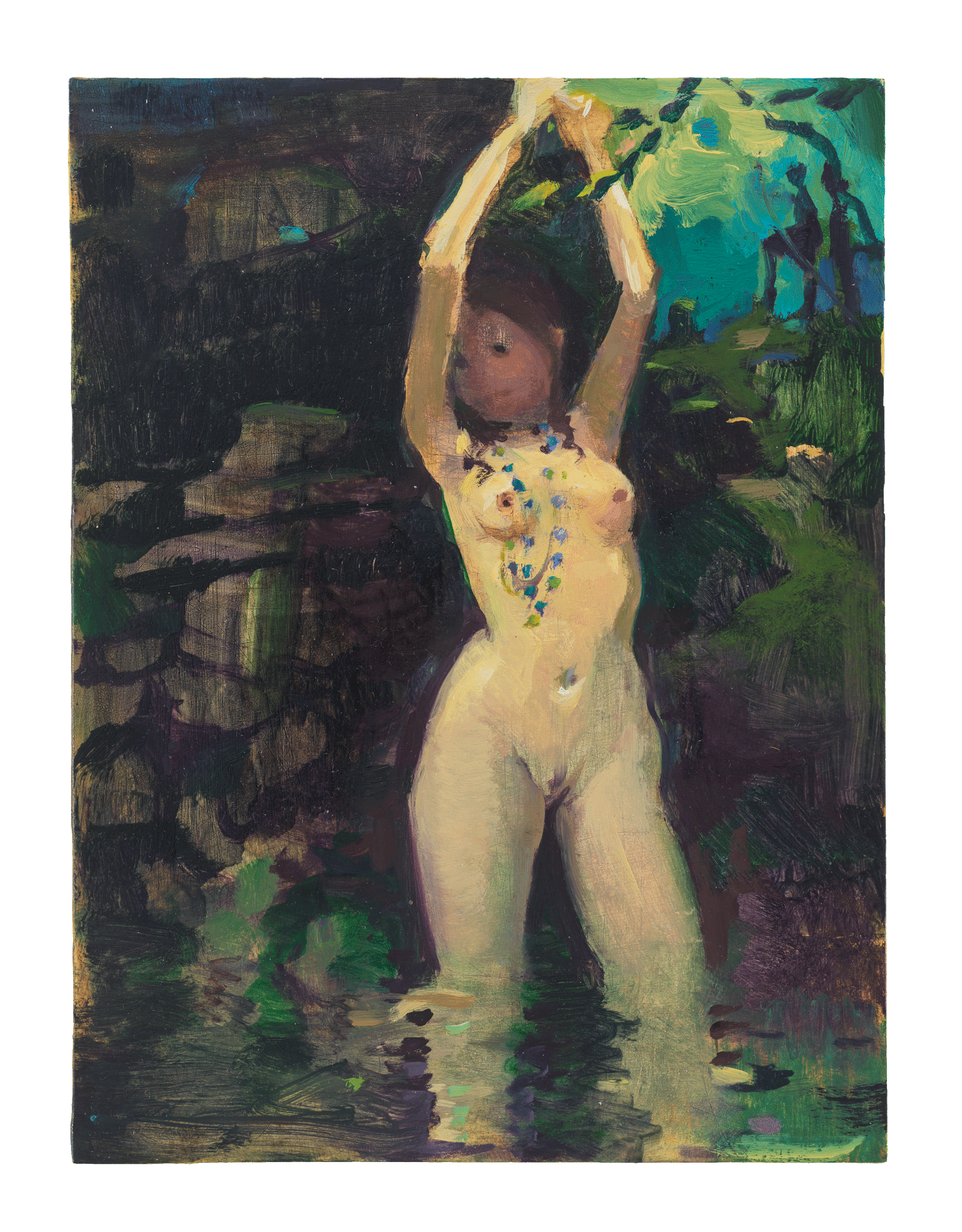 A painting by Lisa Yuskavage, titled Underground, dated 2010.