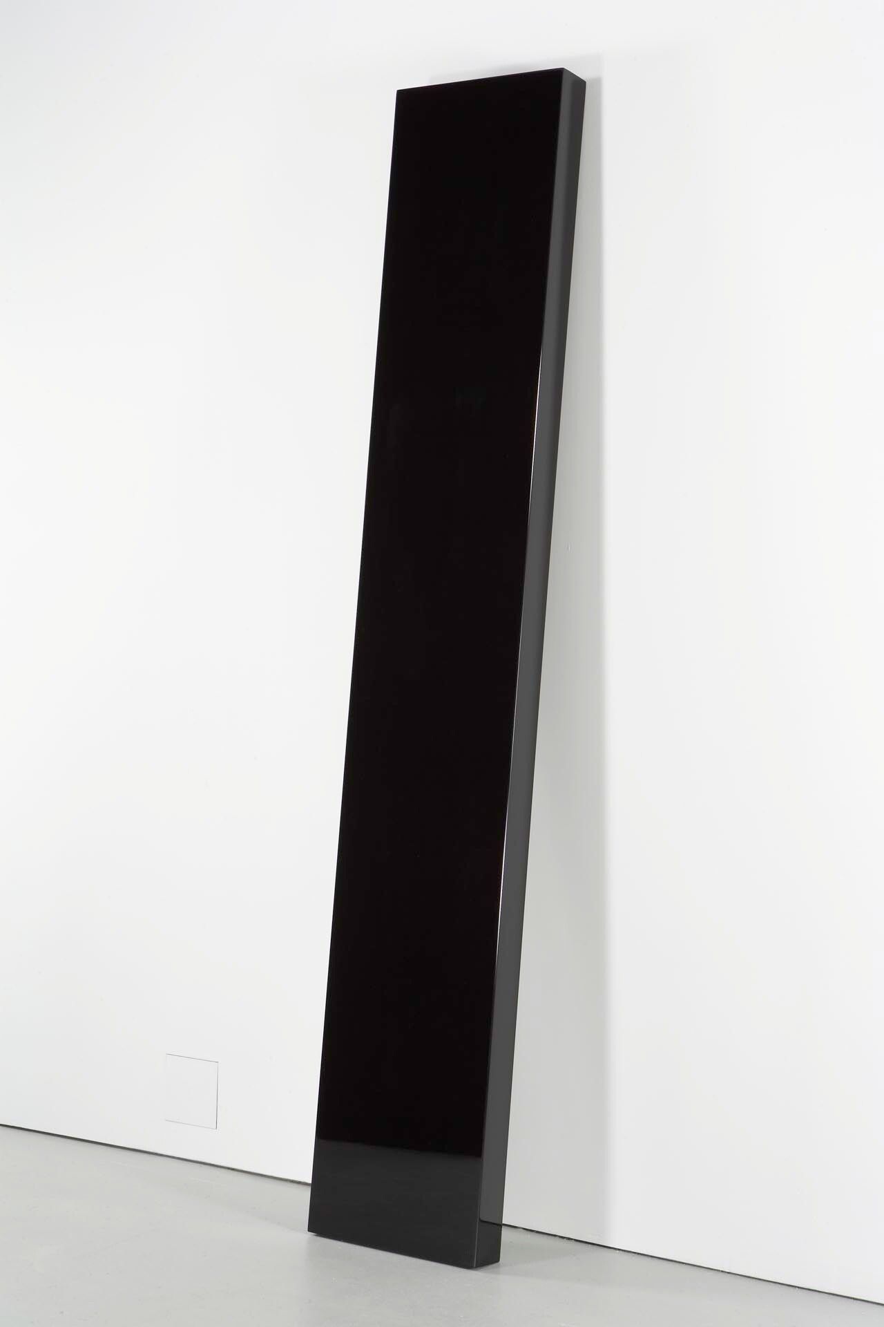 A sculpture by John McCracken, titled Gold, dated 2006.