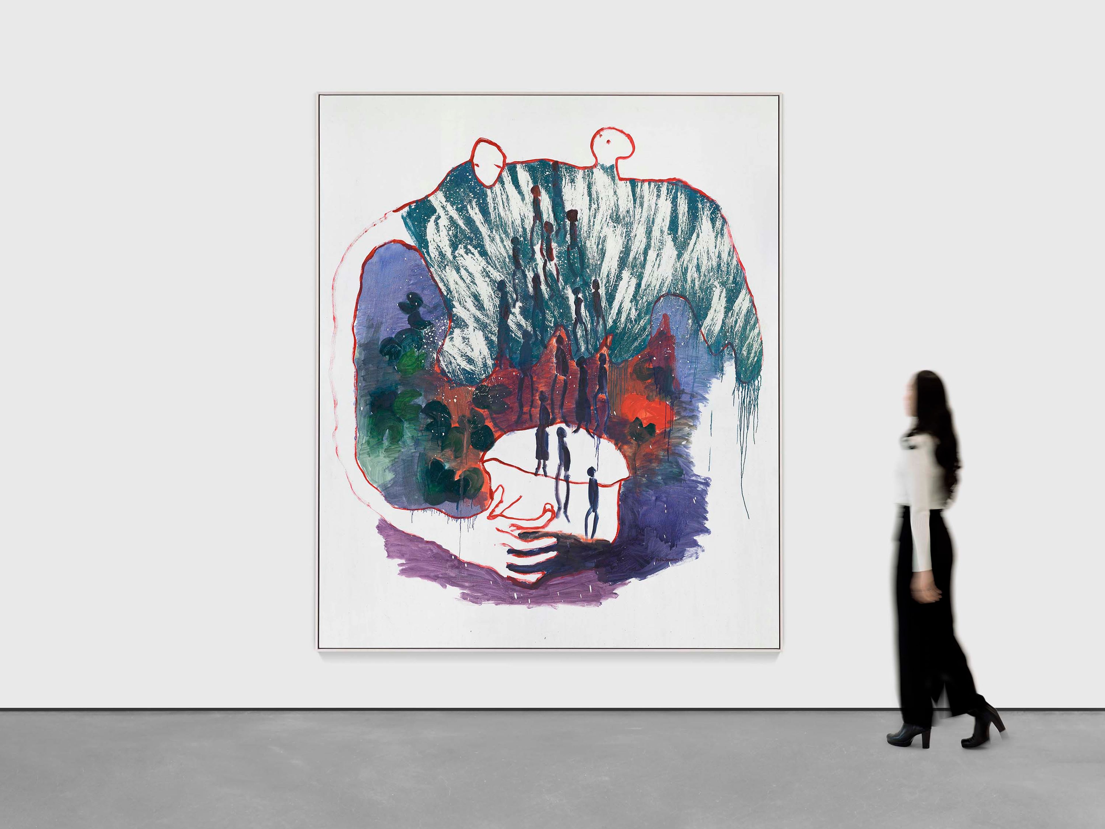 A painting by Portia Zvavahera, titled Kubuditswa muhari, dated 2025.