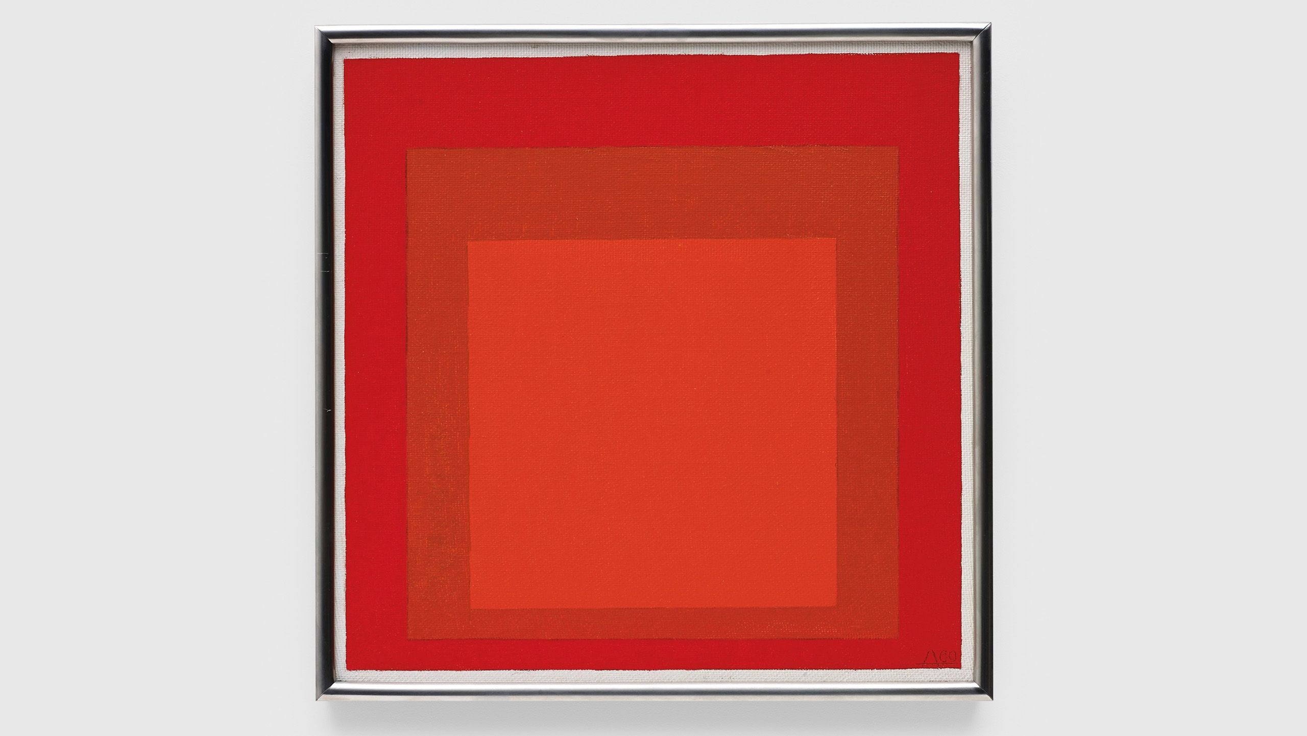A painting by Josef Albers, titled "Study for Homage to the Square: Wet and Dry," dated 1969.