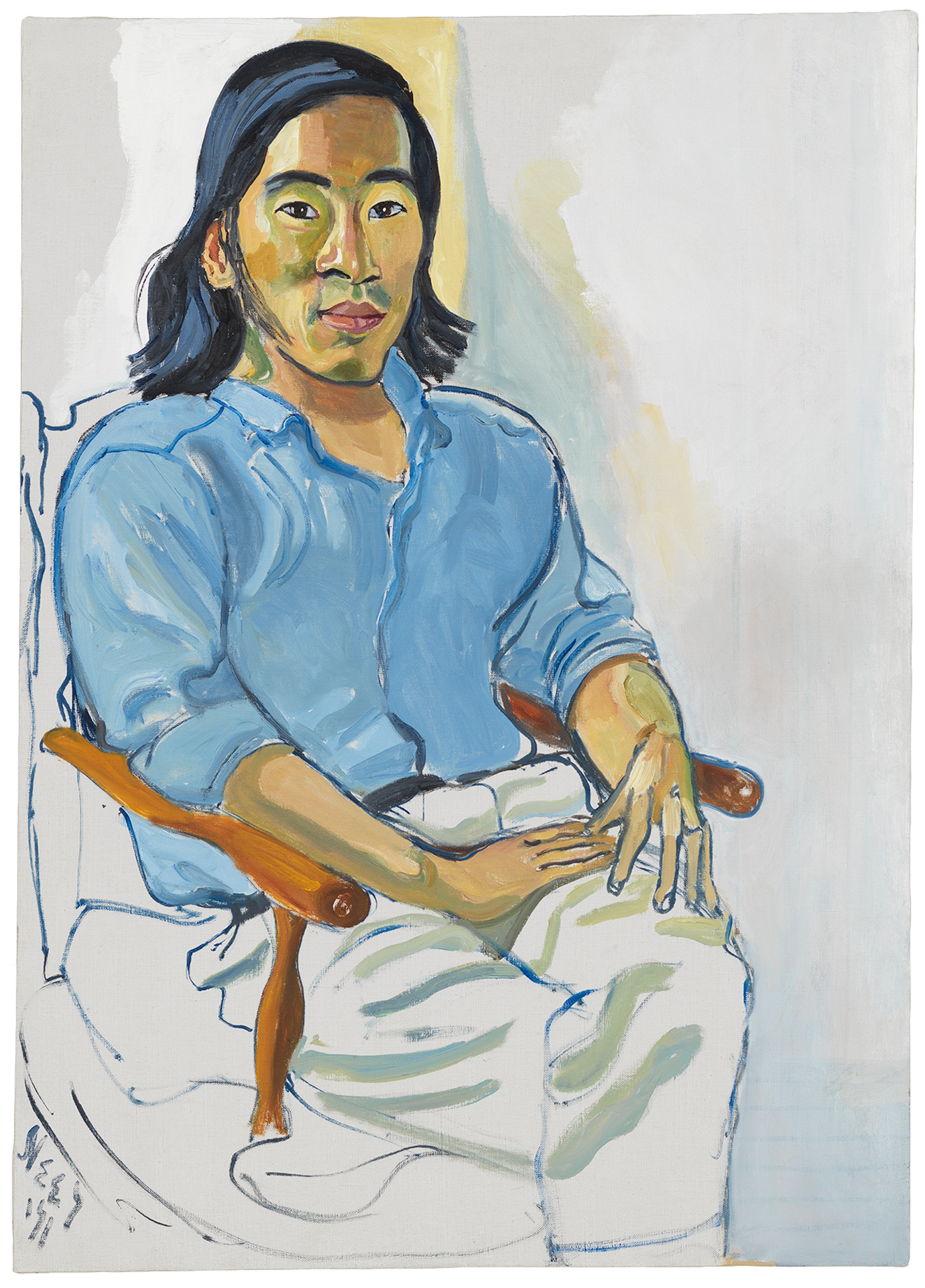 A painting by Alice Neel, titled Ed Sun, dated 1971.