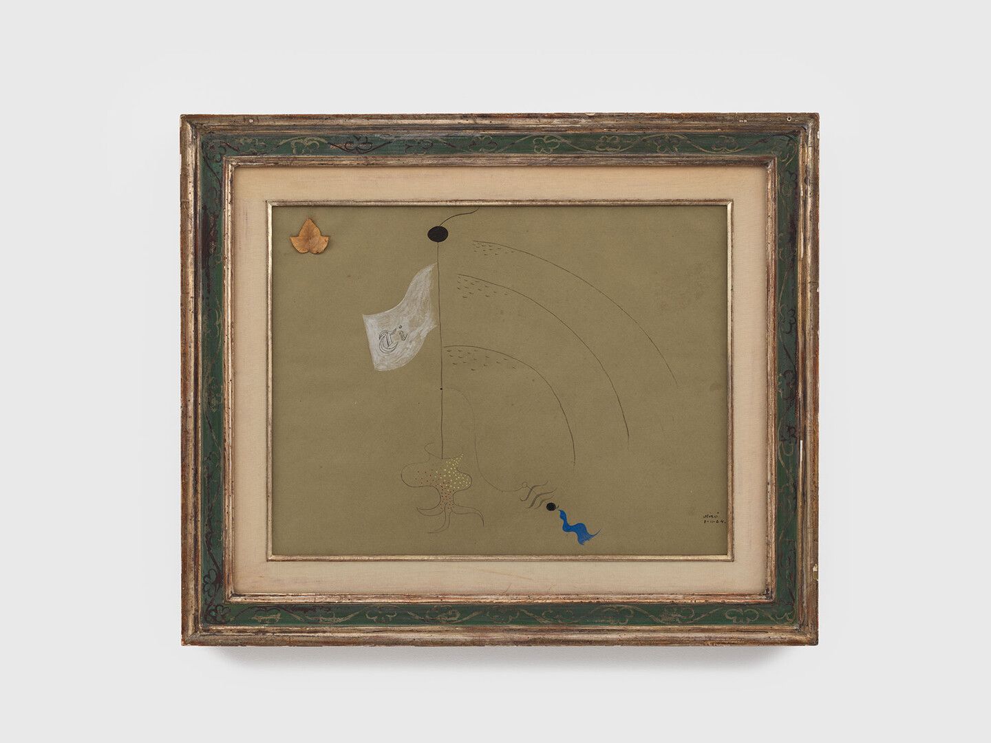A drawing by Joan Miro, titled Sans titre (La promenade de la belle anglaise), translated as Untitled (The Walk of the Beautiful English), dated 1924.