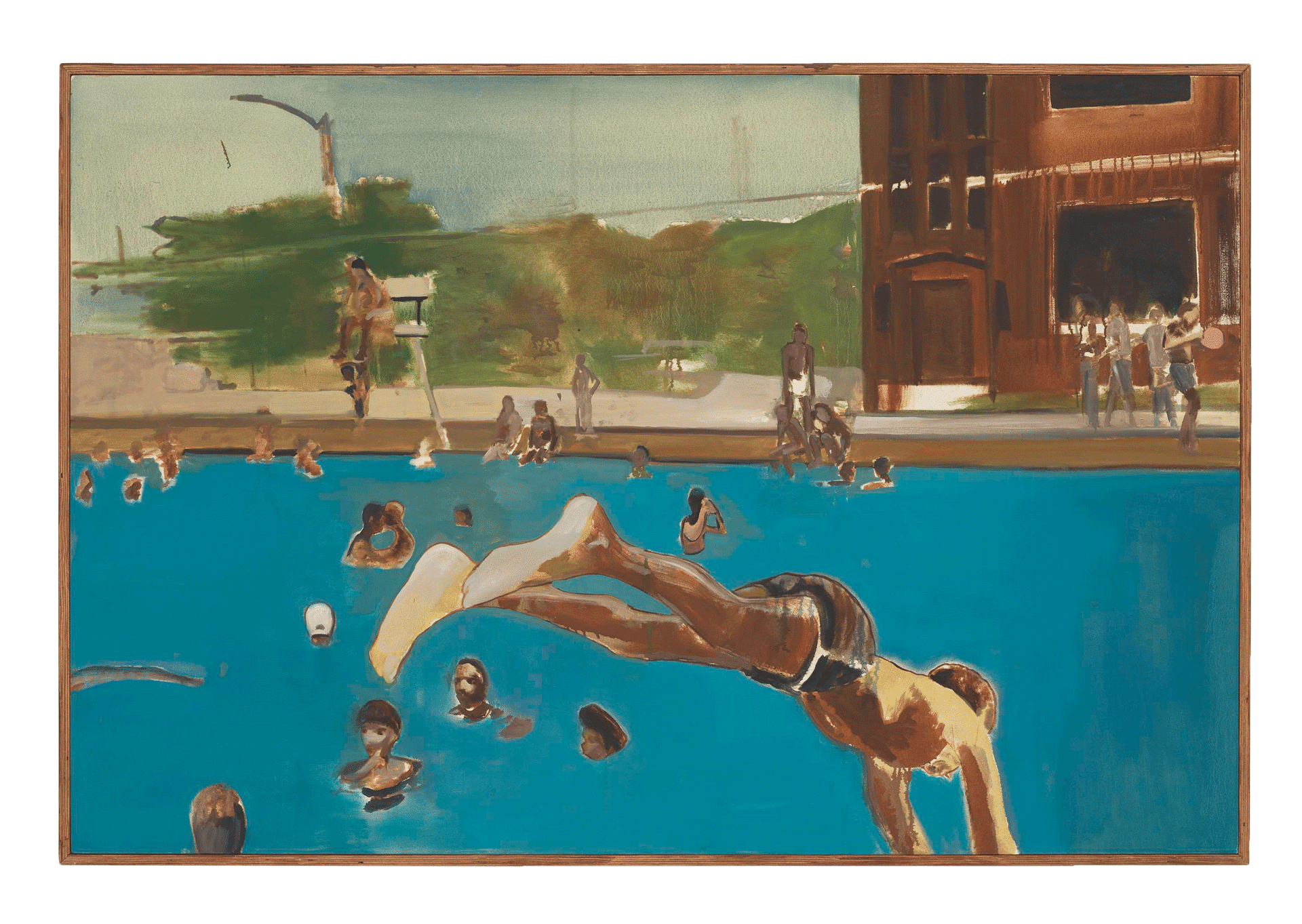 A painting by Noah Davis, titled 1975 (8), dated 2013.
