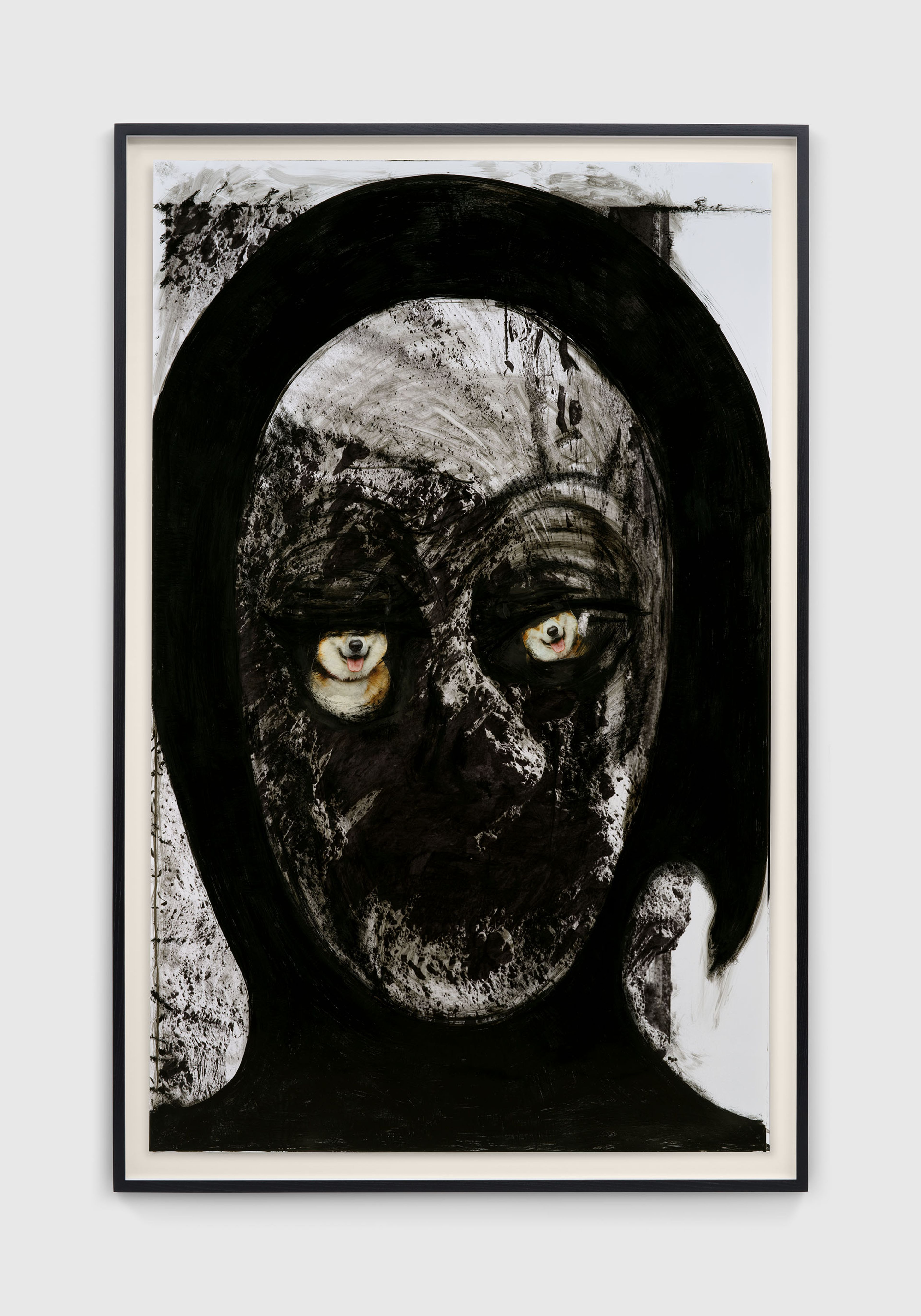 An untitled work on paper by Huma Bhabha, dated 2025.
