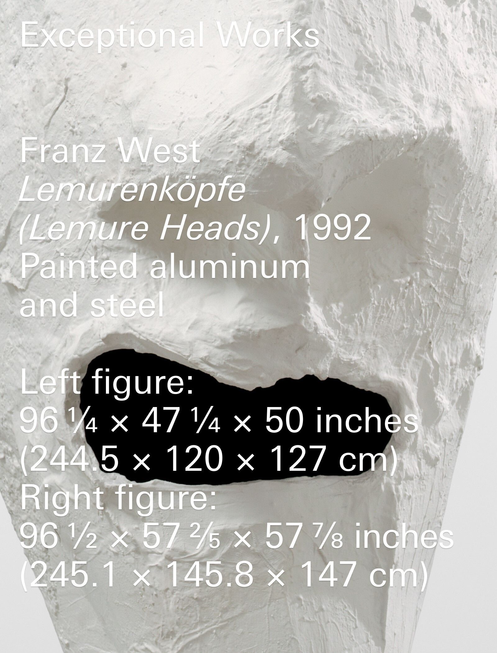 A detail of a Franz West sculpture.