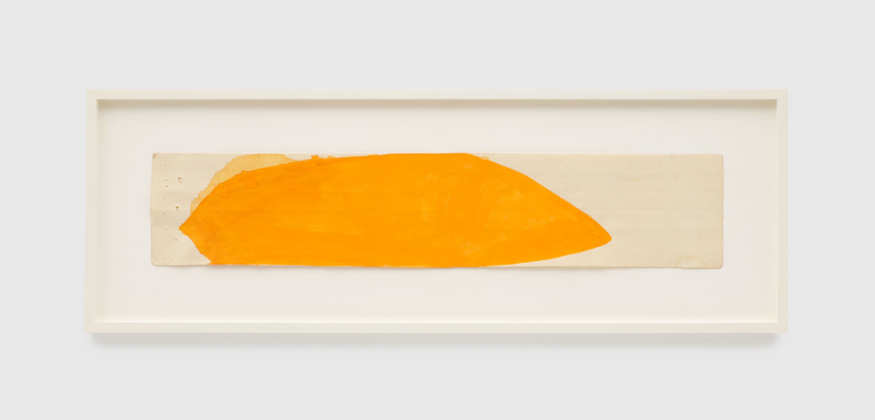 A watercolor on paper by Suzan Frecon, titled orange b, k, dated 2018.