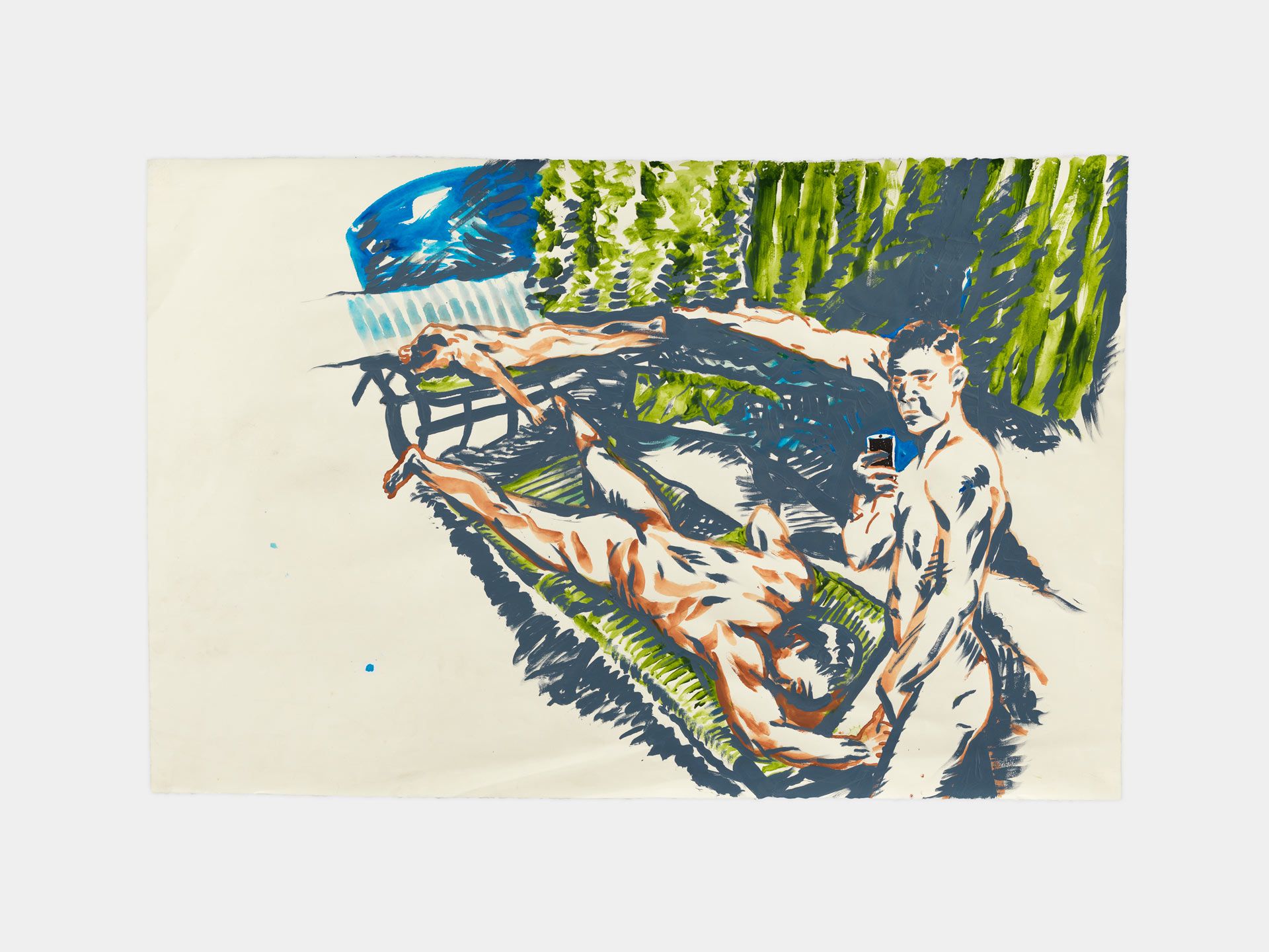 A drawing by Raymond Pettibon, titled No Title, dated 2017.