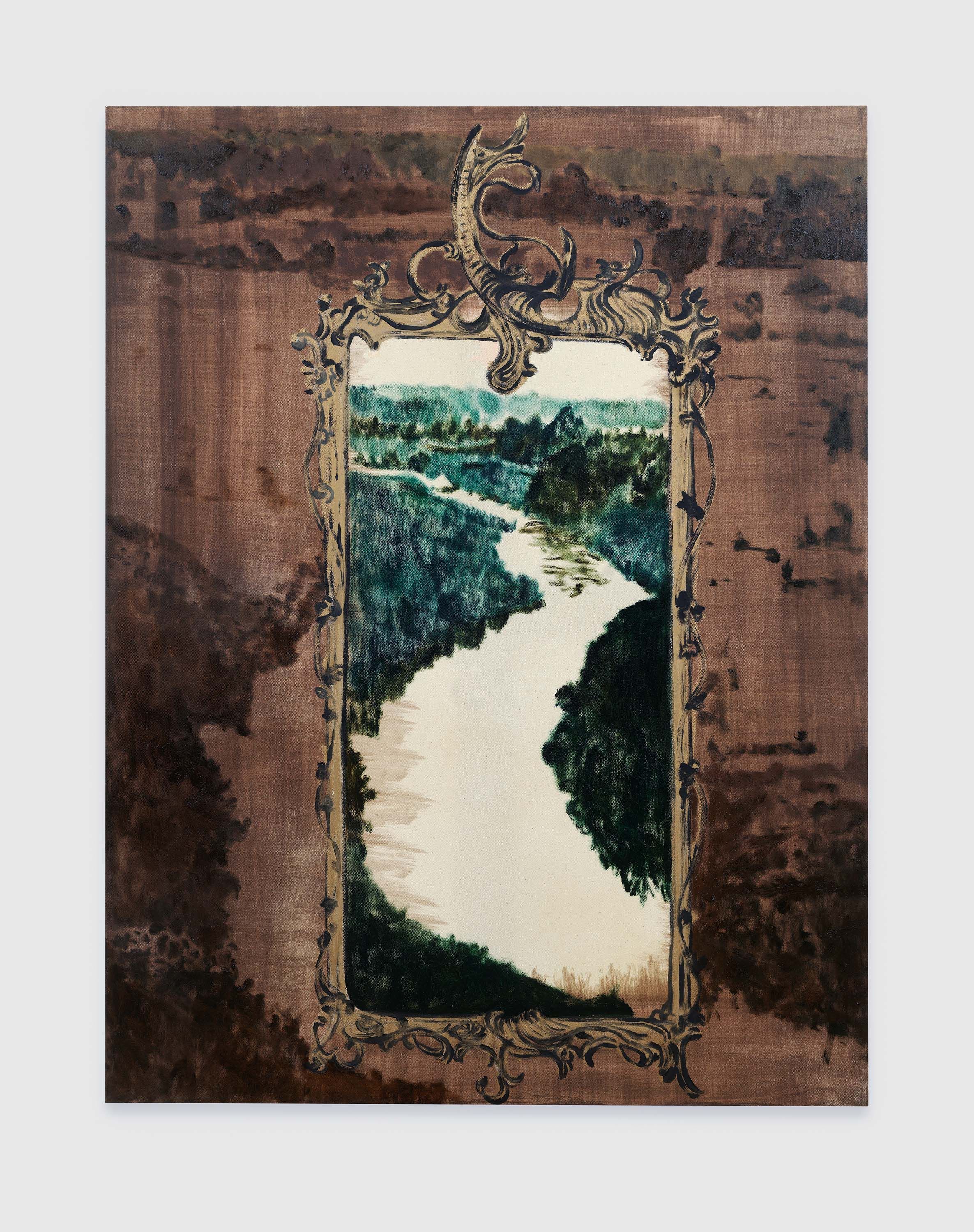 A painting by Mamma Andersson, titled Speculi Oculo II, dated 2023.