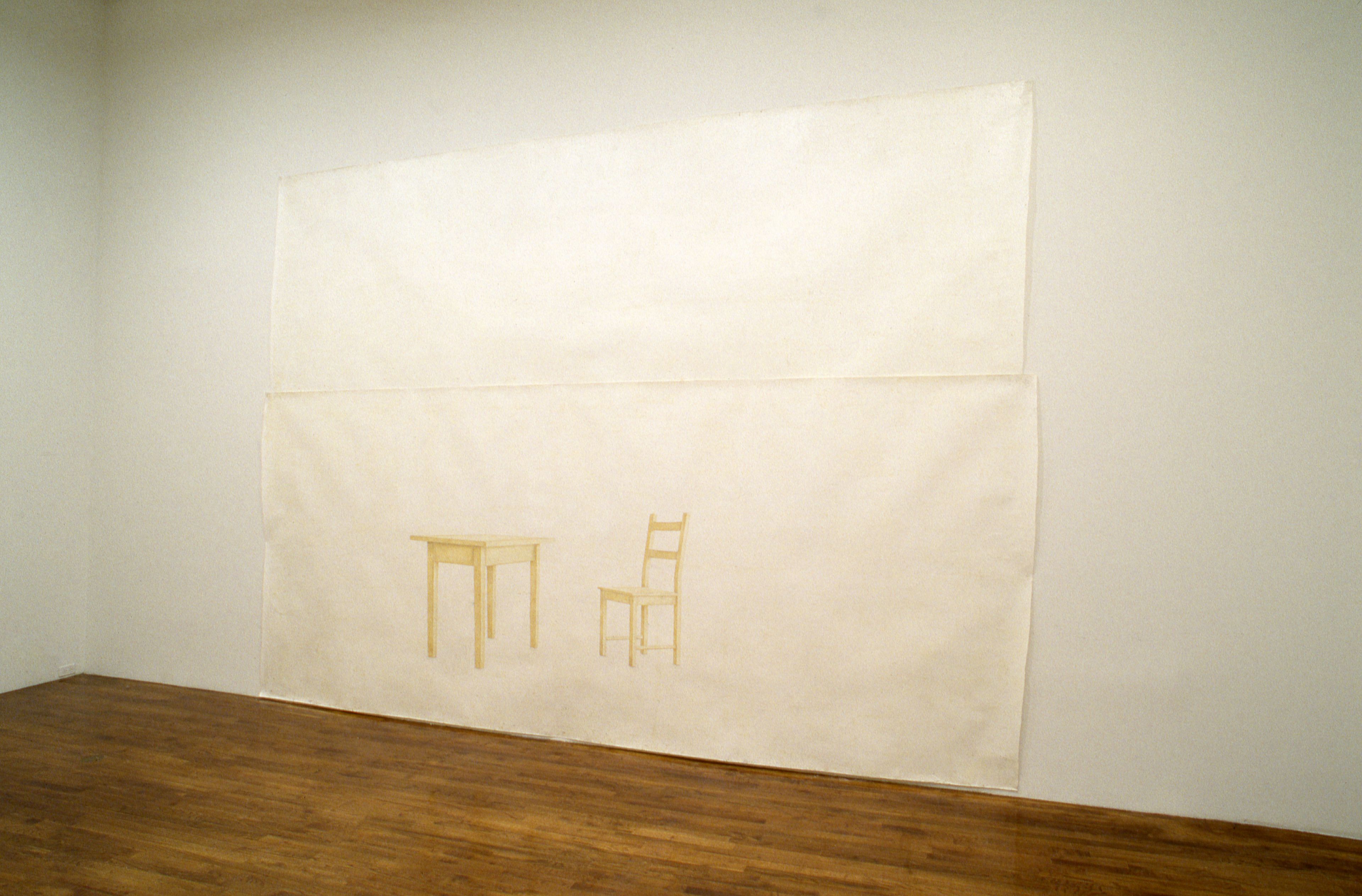 Installation view of a work on paper by Toba Khedoori, undated.