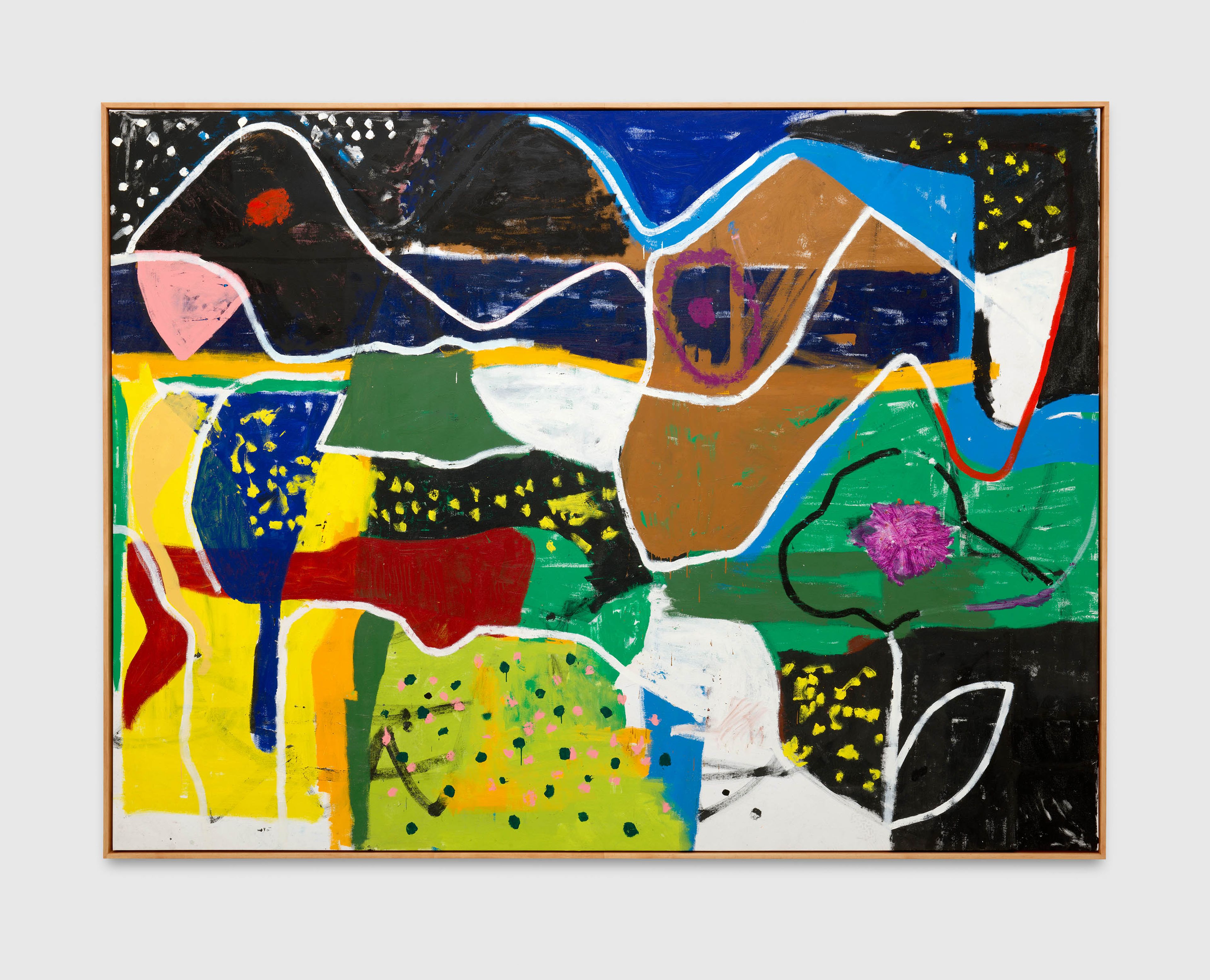 A painting by Joe Bradley, titled Jubilee, dated 2022.