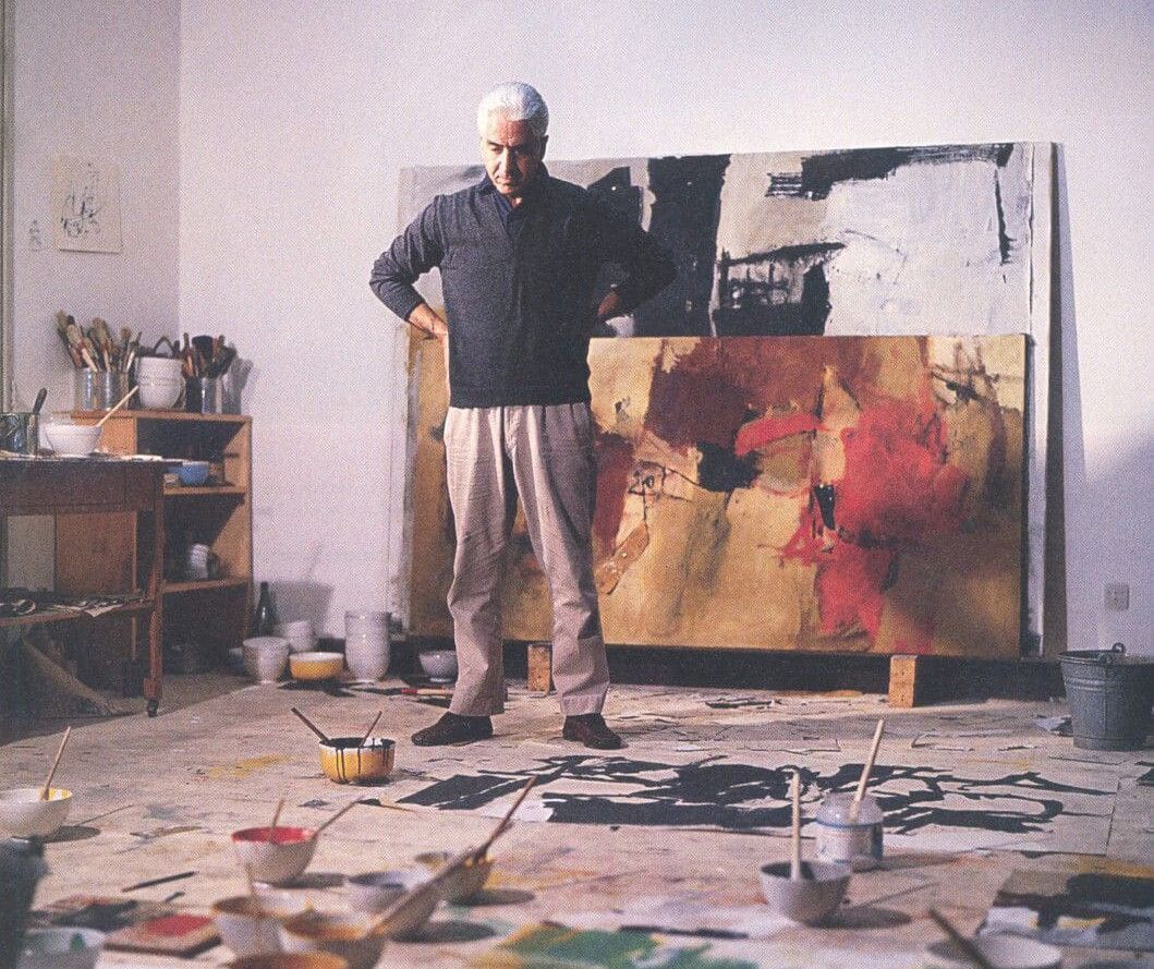 A photo of Afro Basaldella in his studio, dated 1963