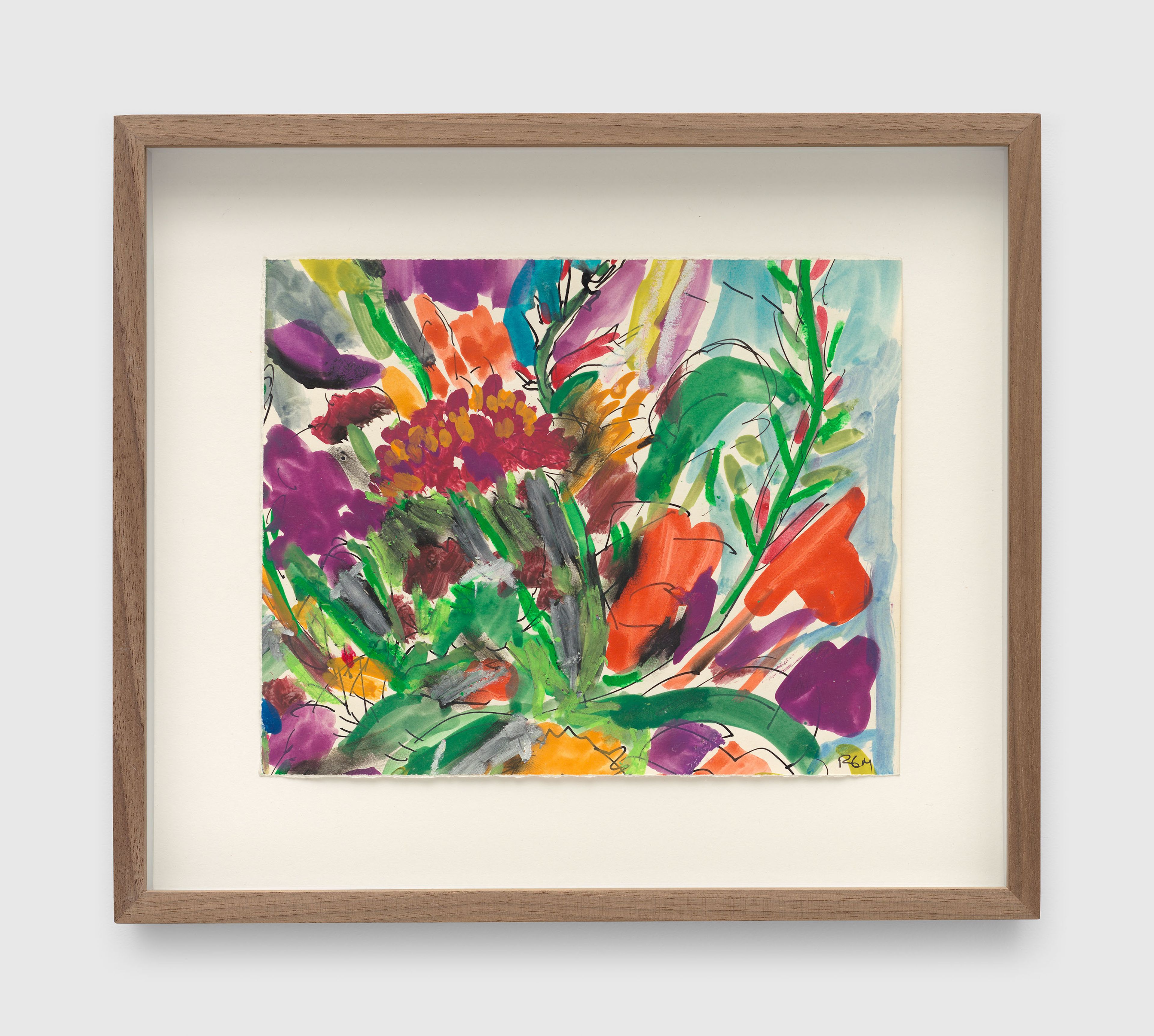 A painting by Roberto Gil de Montes, called Untitled (Flowers), dated 1997.