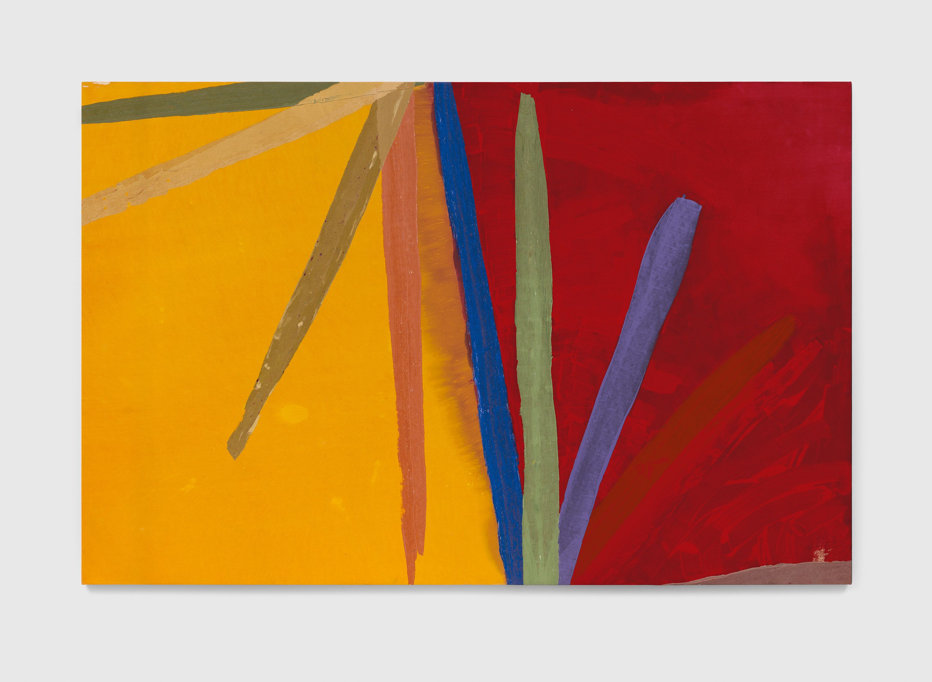 An untitled painting by Al Taylor, dated in 1974 and 1977.