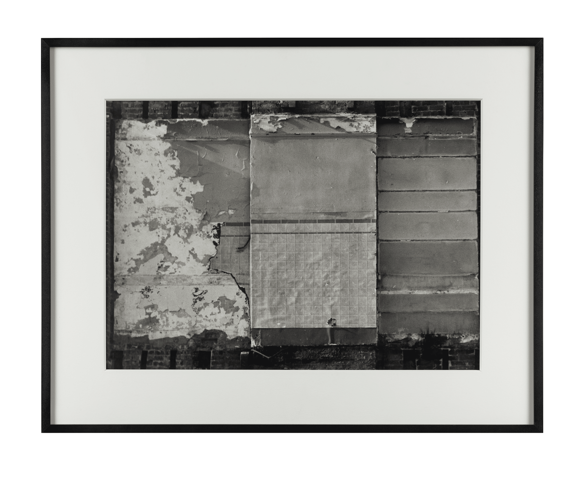A photograph by Gordon Matta-Clark, titled Walls, dated 1972.