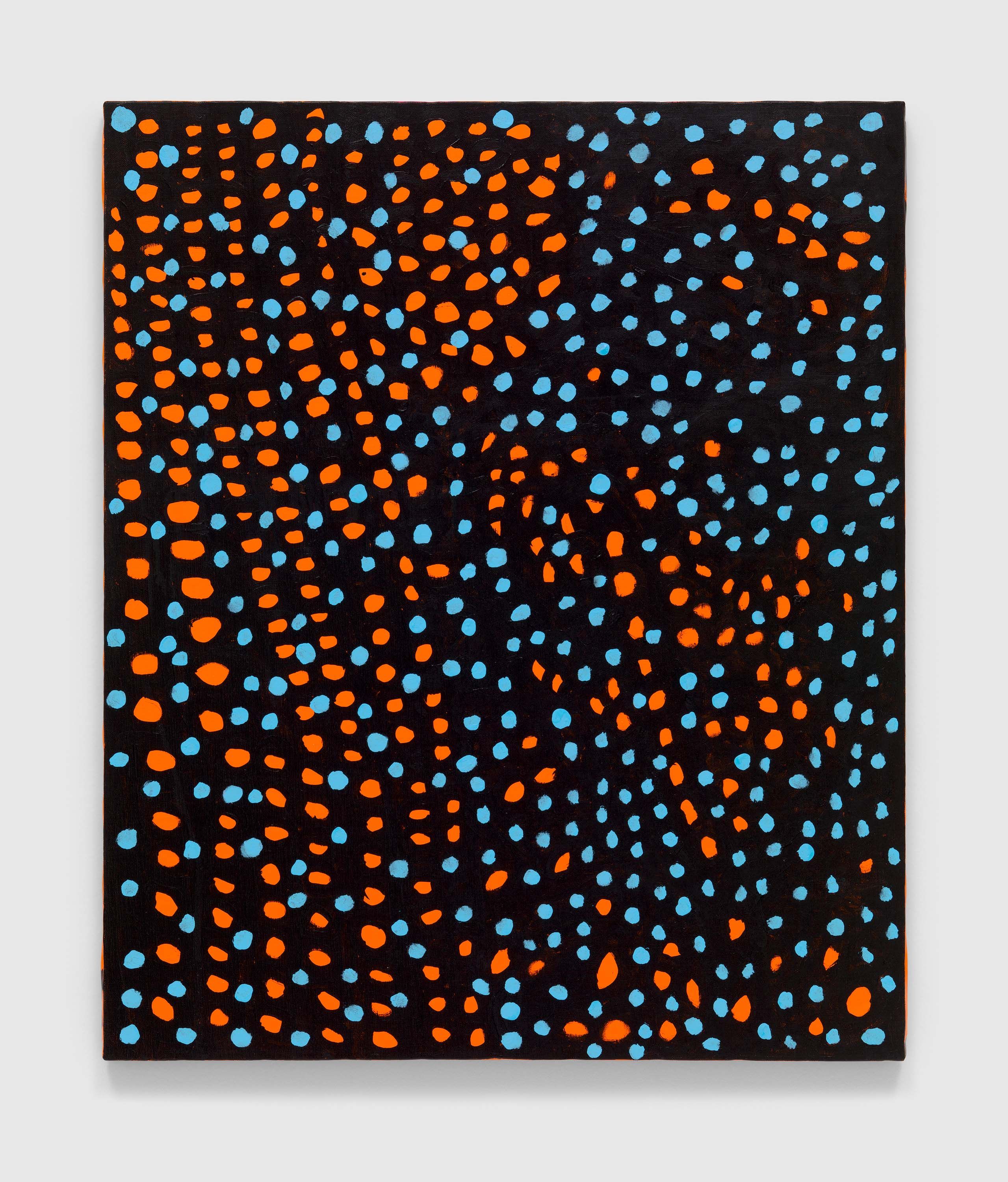 A painting by Yayoi Kusama, titled ﻿EVERY DAY I PRAY FOR LOVE, dated 2022.