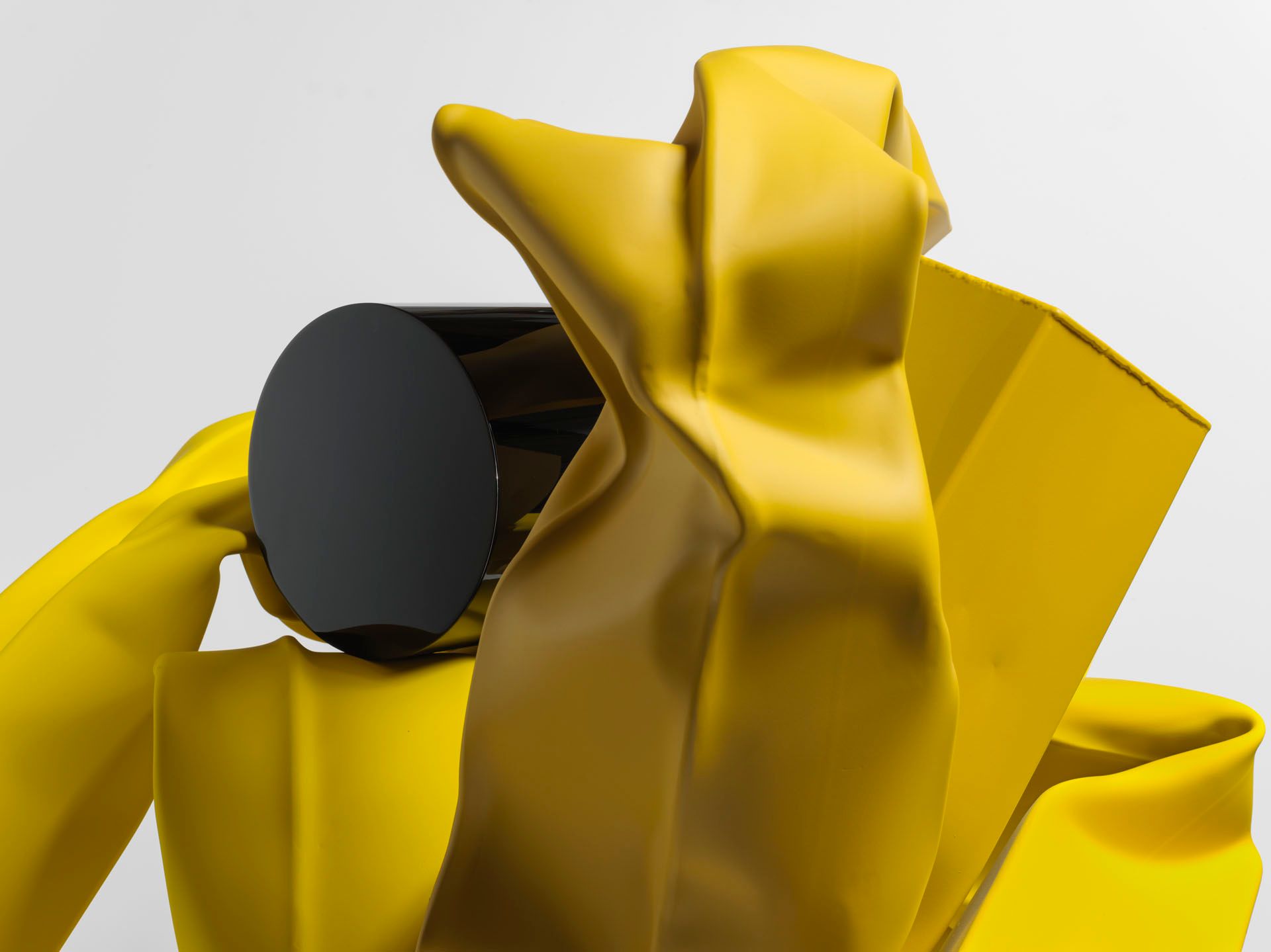 A detail from a sculpture by Carol Bove, titled Cutting Corners, dated 2018.