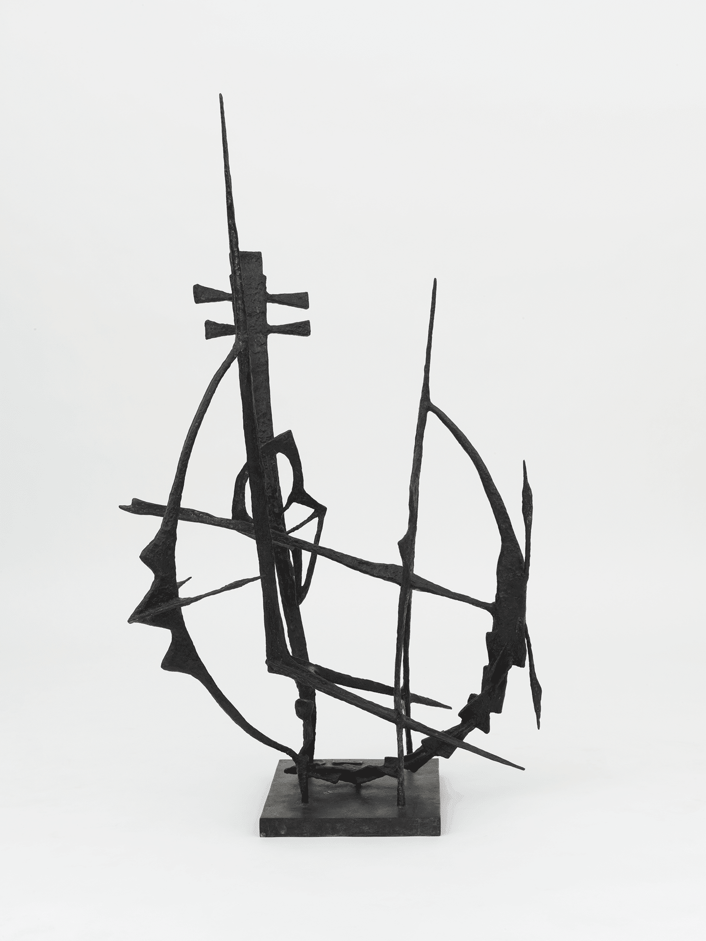 A sculpture by Herbert Ferber, titled The Bow, dated 1950.