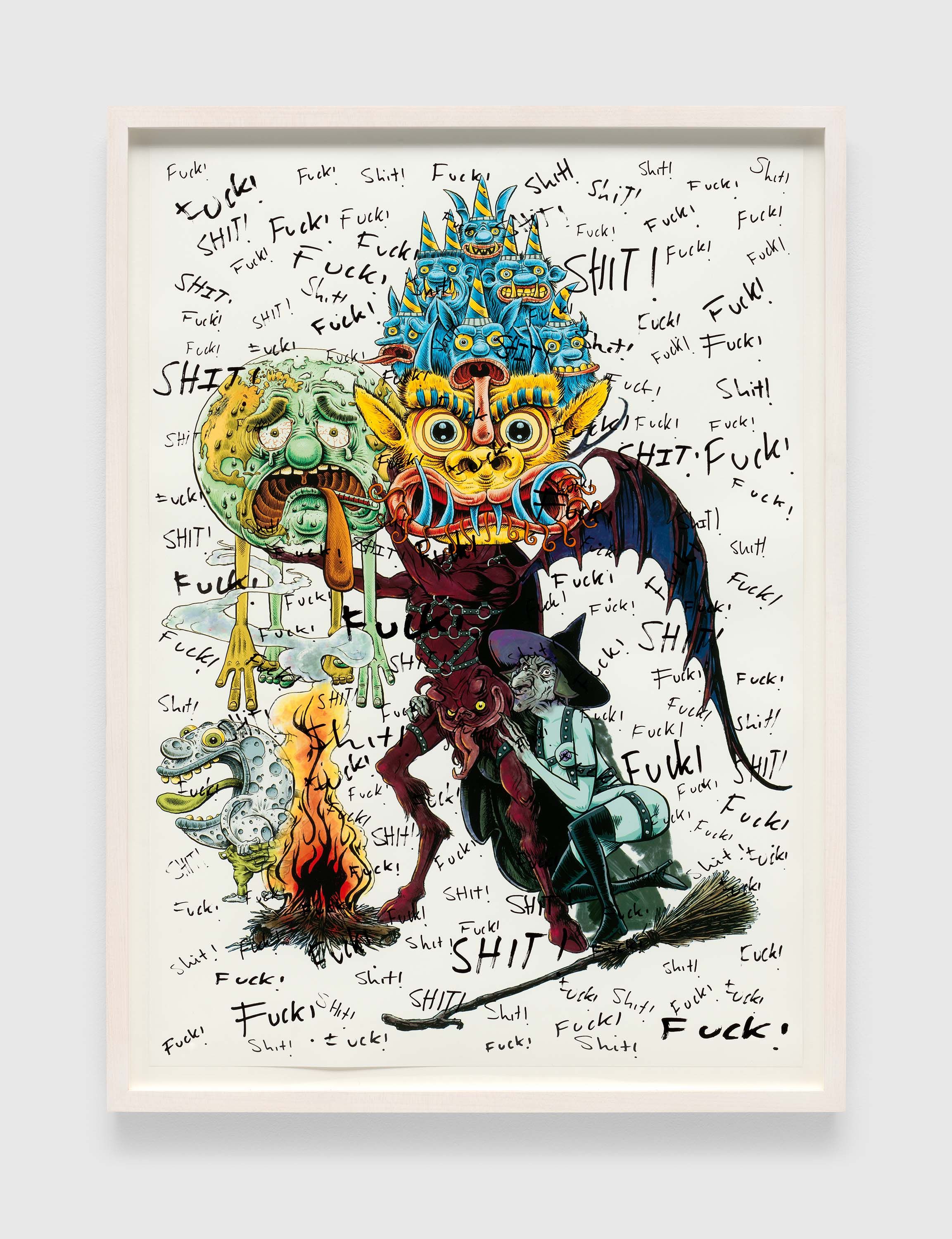 An untitled print by Jordan Wolfson, dated 2017.