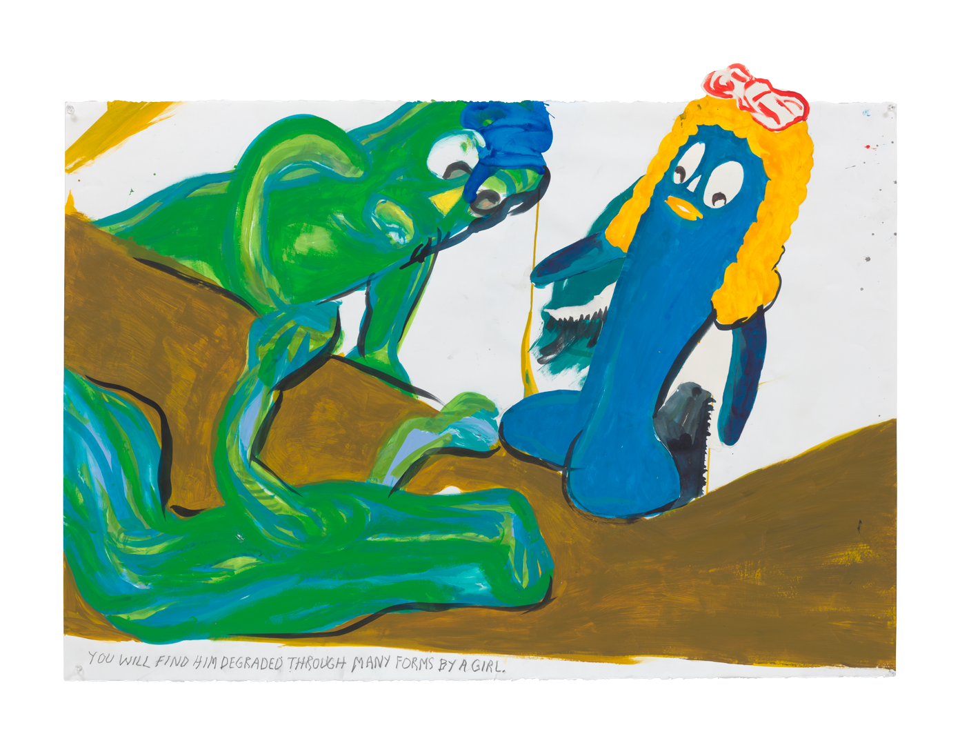 A work on paper by Raymond Pettibon titled No Title (You will find...) dated 2019.
