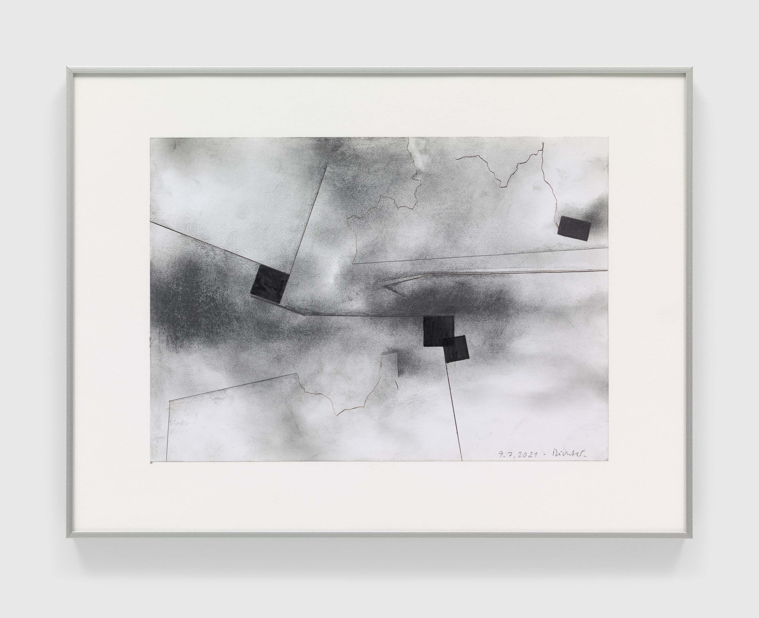 A drawing by Gerhard Richter, titled 9.7.21, dated 2021.