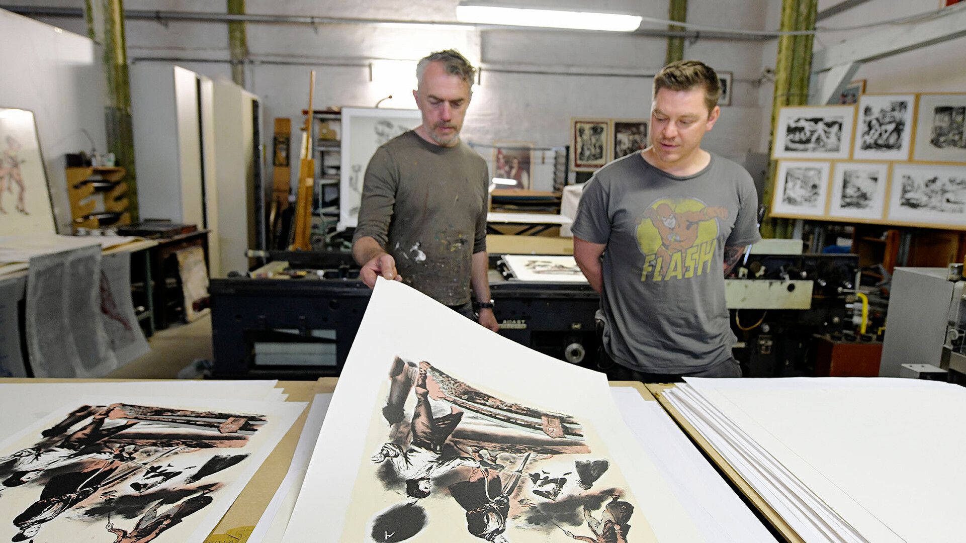 A view of Neo Rauch's studio, dated 2020