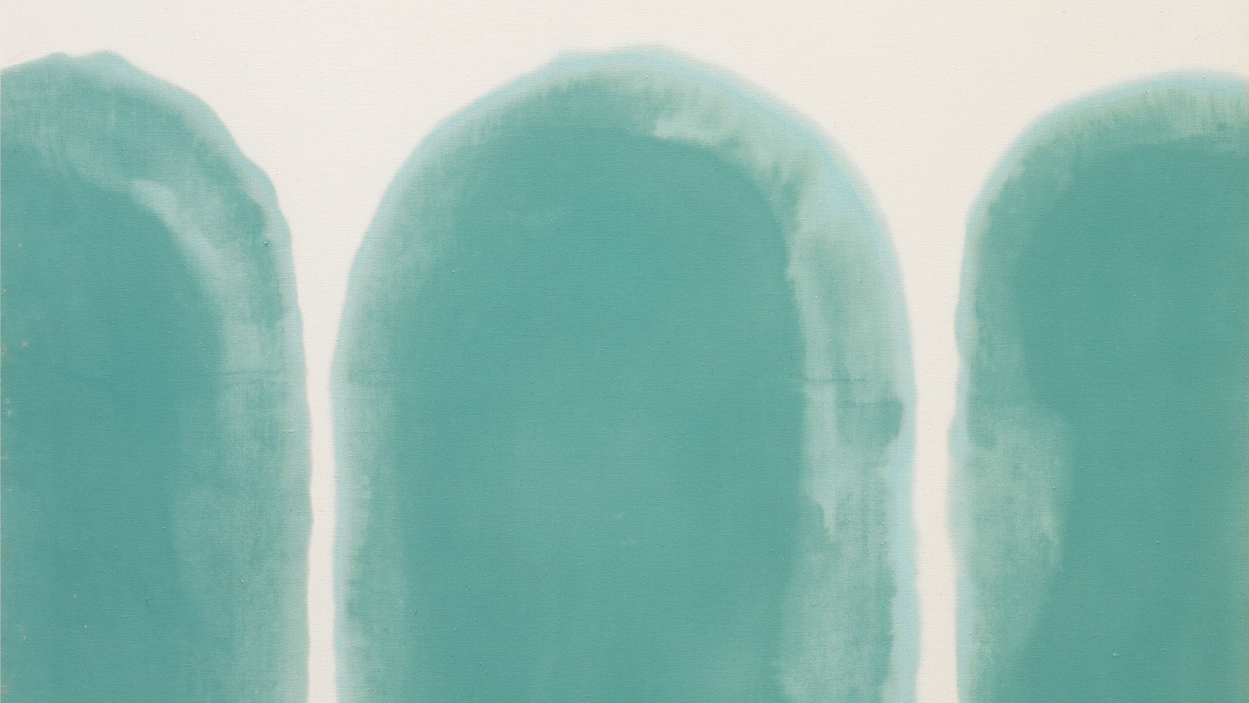 A detail of a painting by Paul Feeley, titled Melos, dated 1958