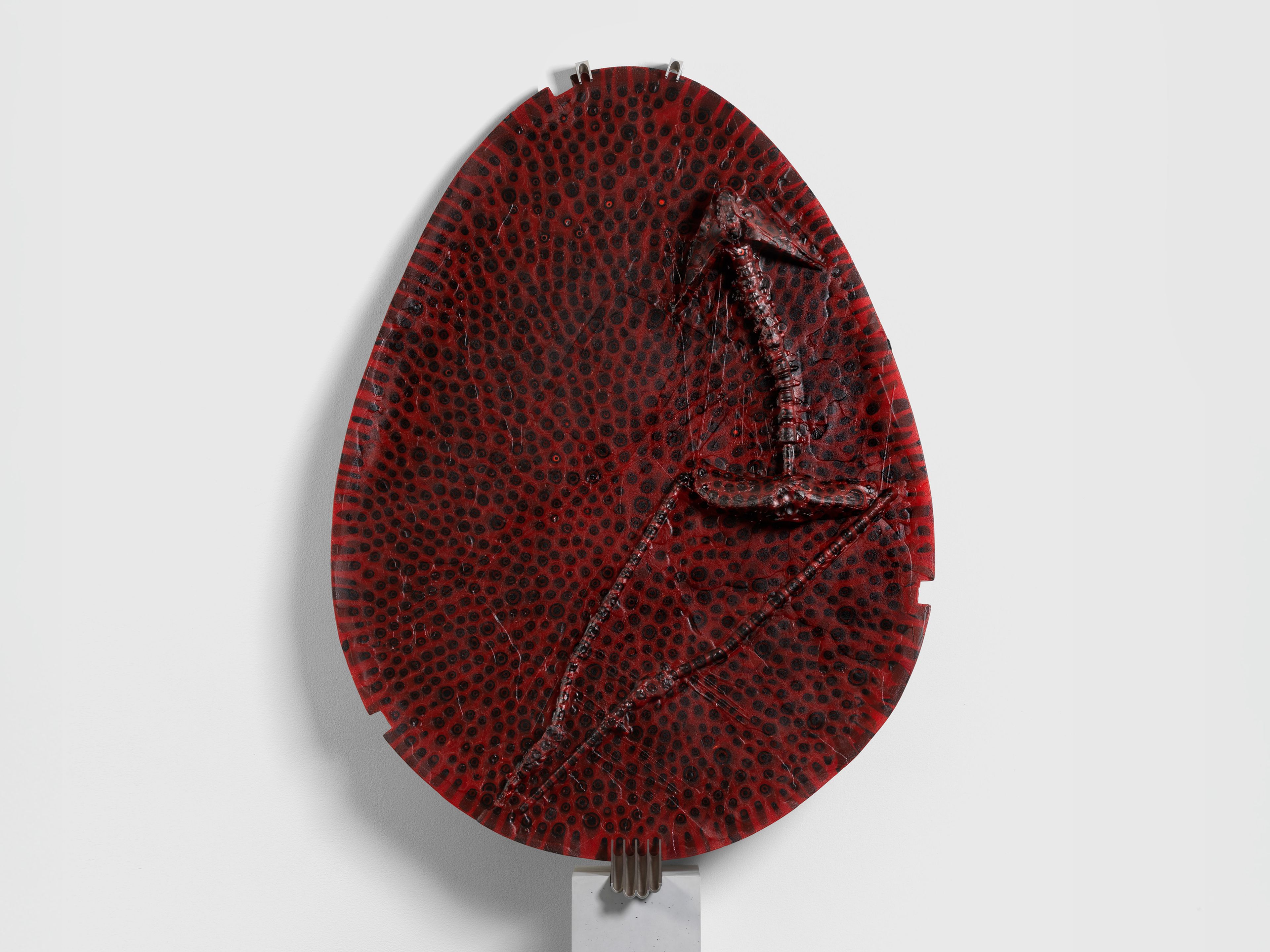 A sculpture by Andra Ursuta, titled Private Dancer (Red Snow), dated 2025.