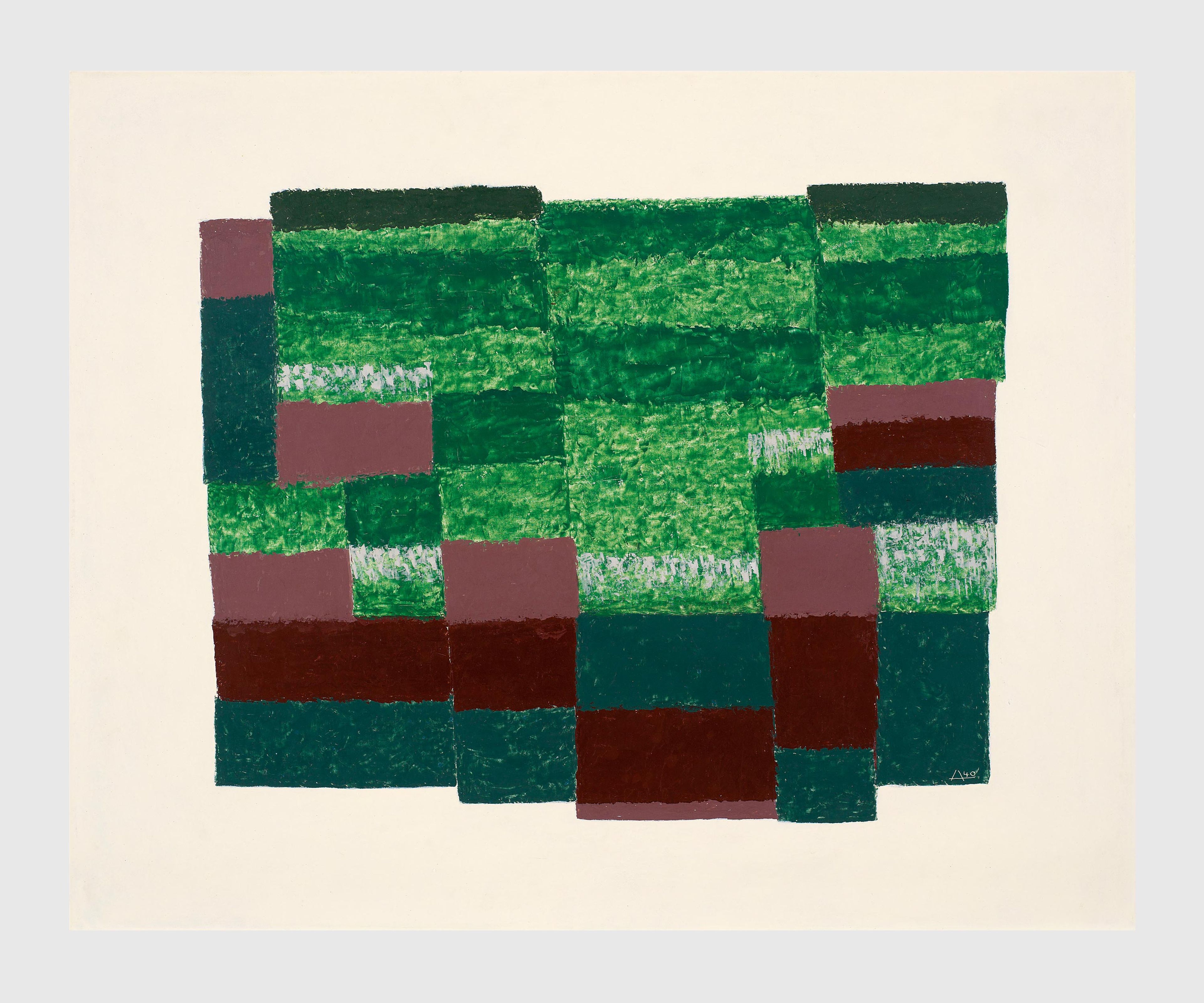 A painting by Josef Albers, titled Tierra Verde, dated 1940.