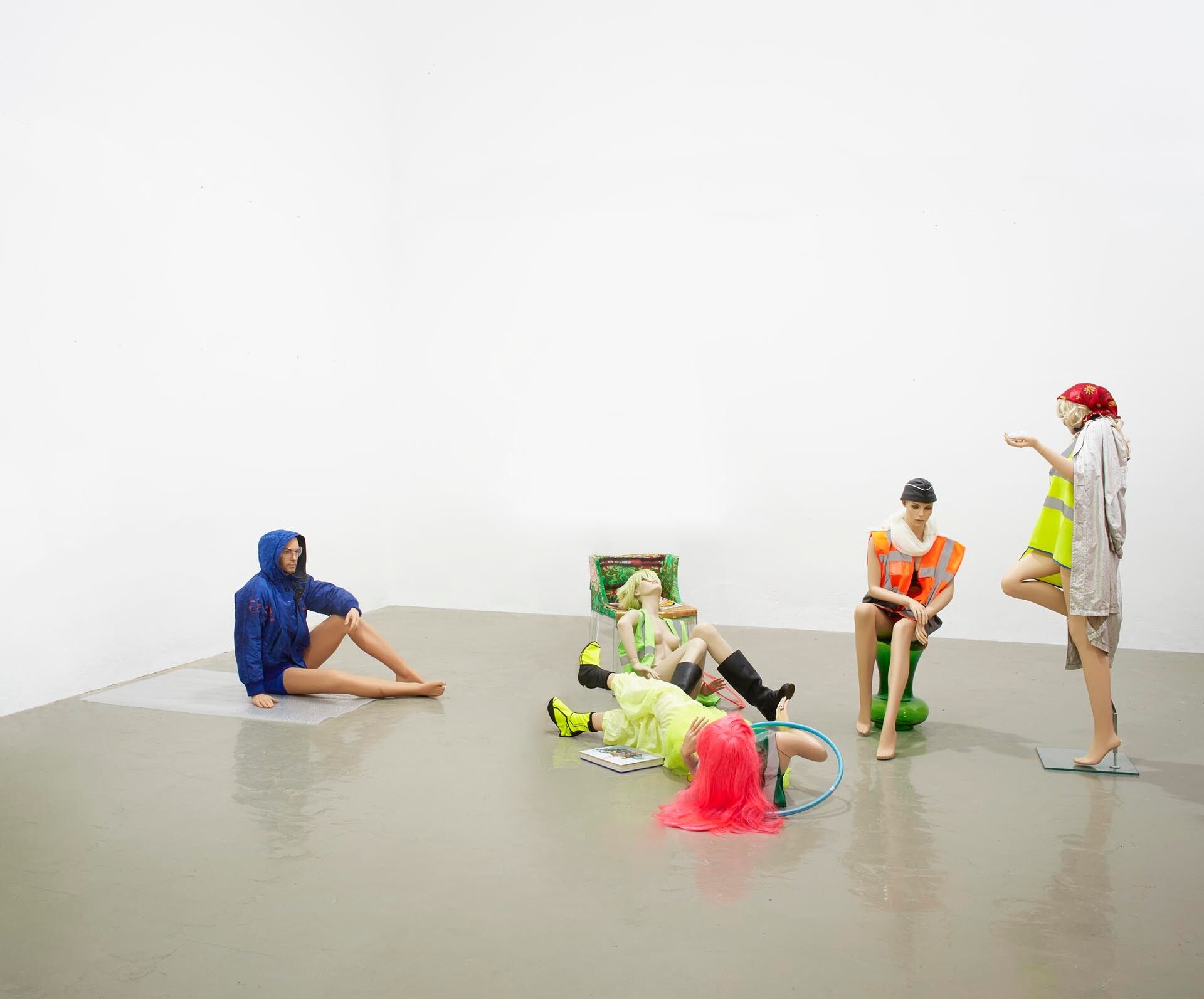 A sculpture by Isa Genzken, titled Film Set, dated 2015.