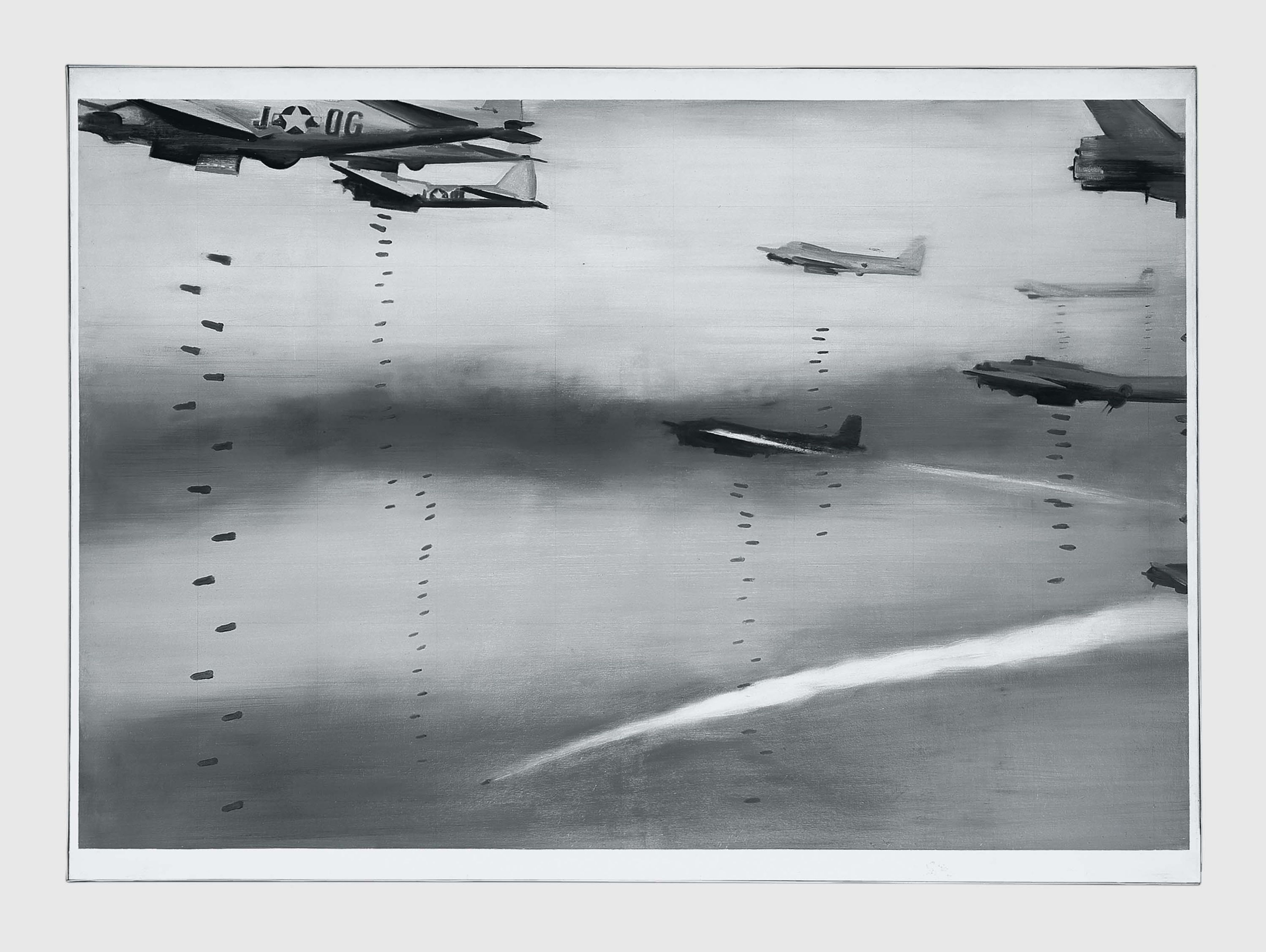 A painting by Gerhard Richter, titled Bomber (Bombers), dated 1963.