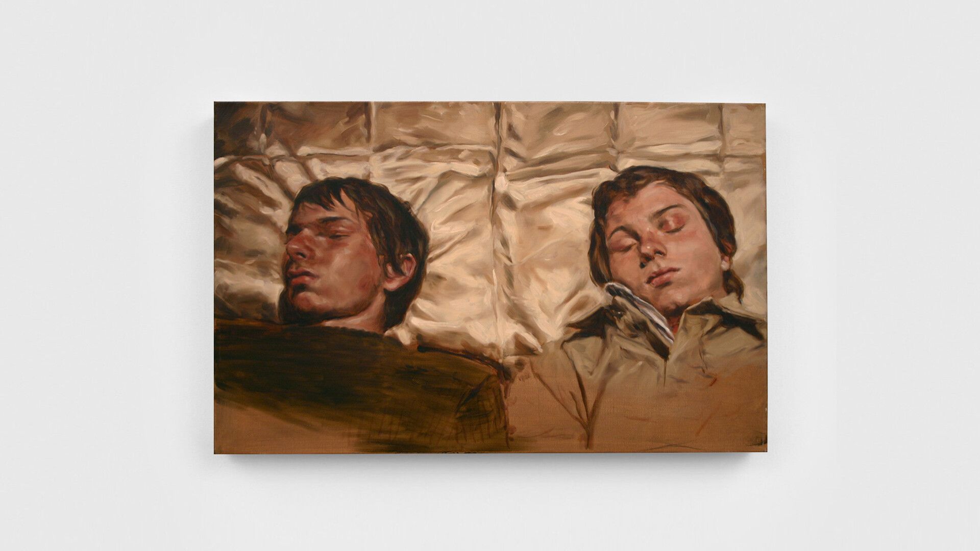 An oil painting on canvas by Michael Borremans, titled The Bodies 3, dated 2005.