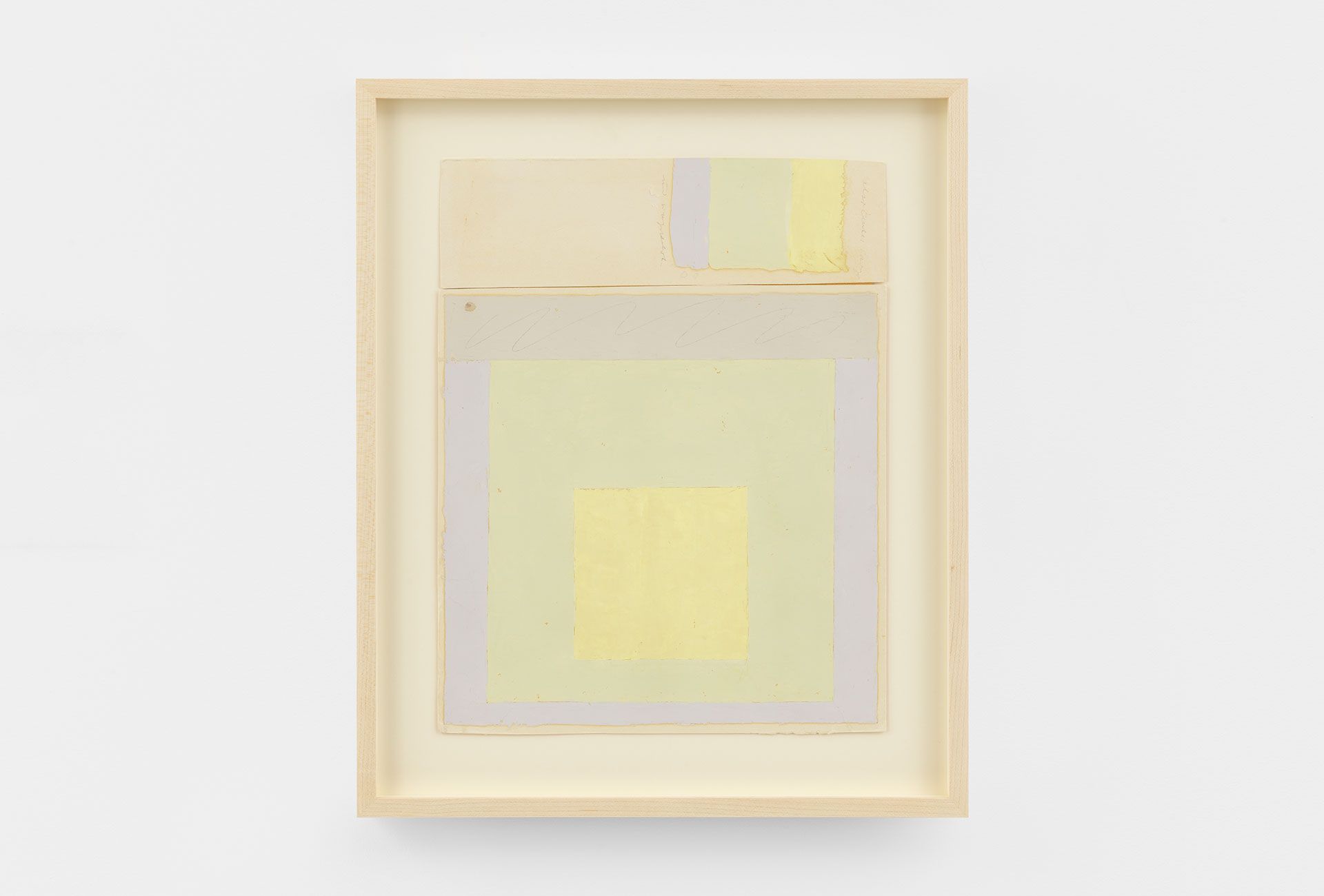 An undated work on paper by Josef Albers titled Study for Homage to the Square with color study.