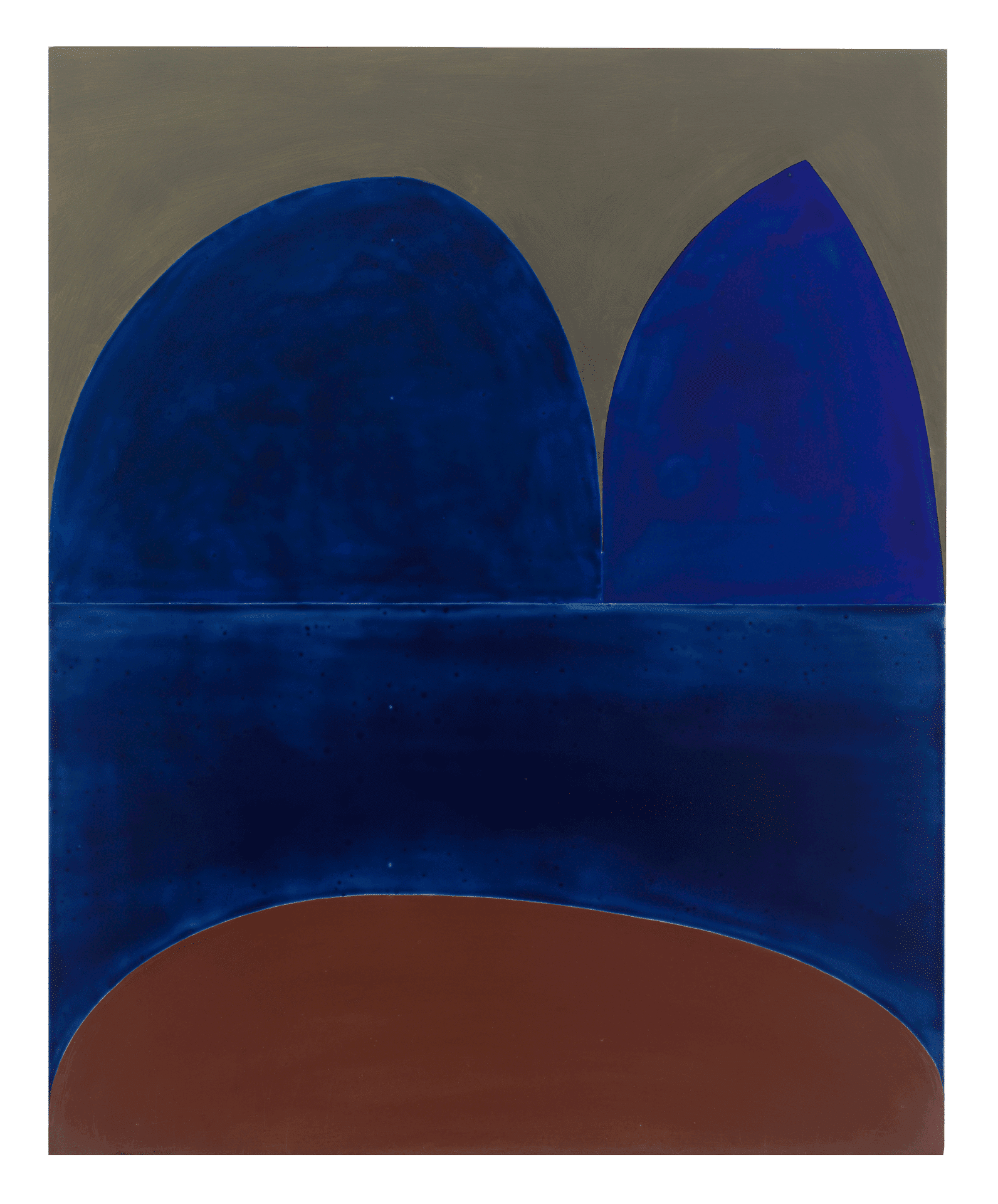 A painting by Suzan Frecon, titled cathedral series, variation 7, dated 2010.