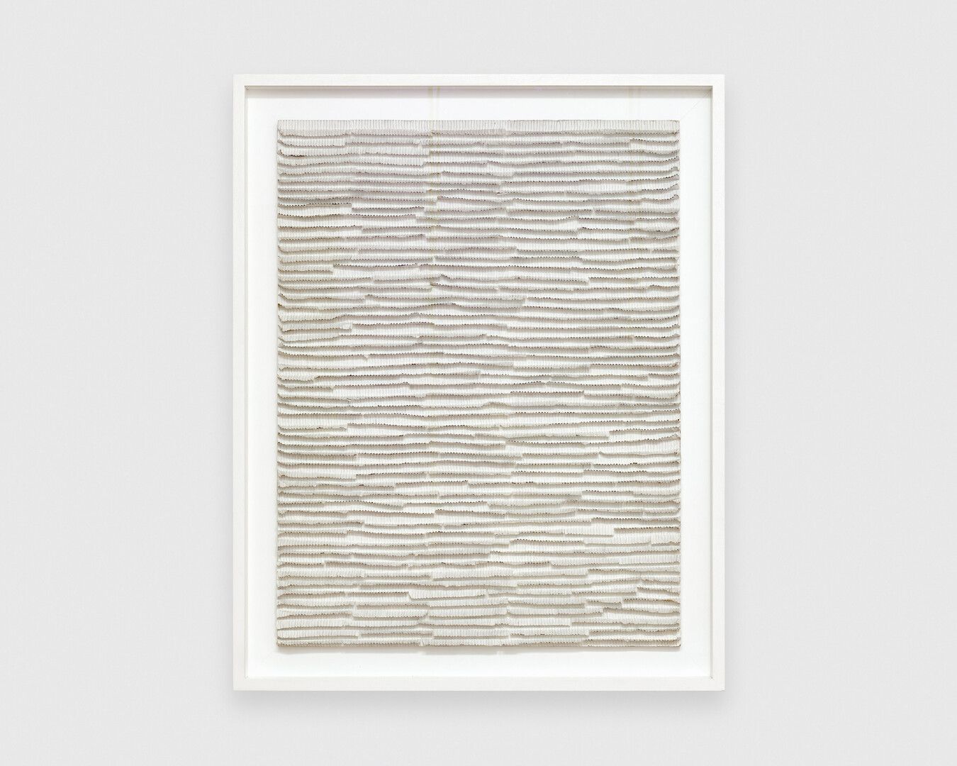 A latex paint, paper, cardboard, and wood painting by Jan Schoonhoven, titled R71-17, dated 1971.