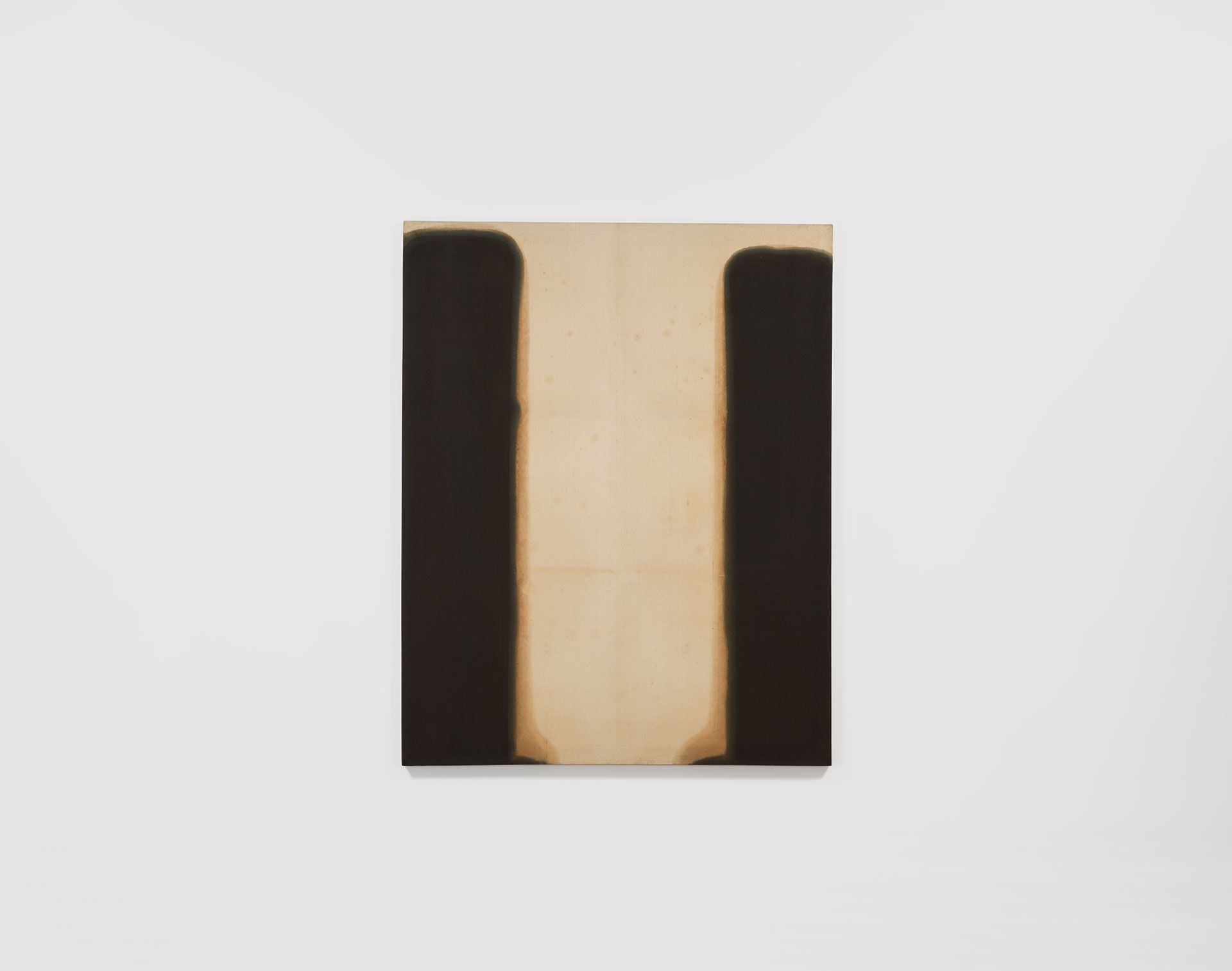 A painting by Yun Hyong-keun titled Umber-Blue, dated 1978.